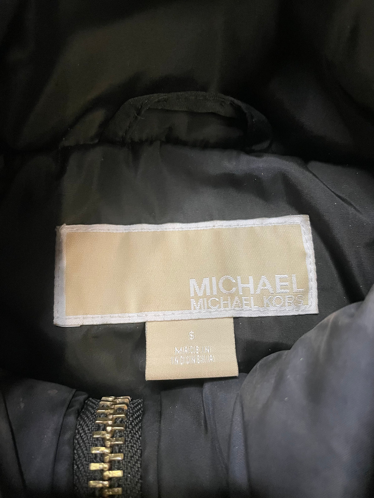Michael Kors olive green puffer jacket