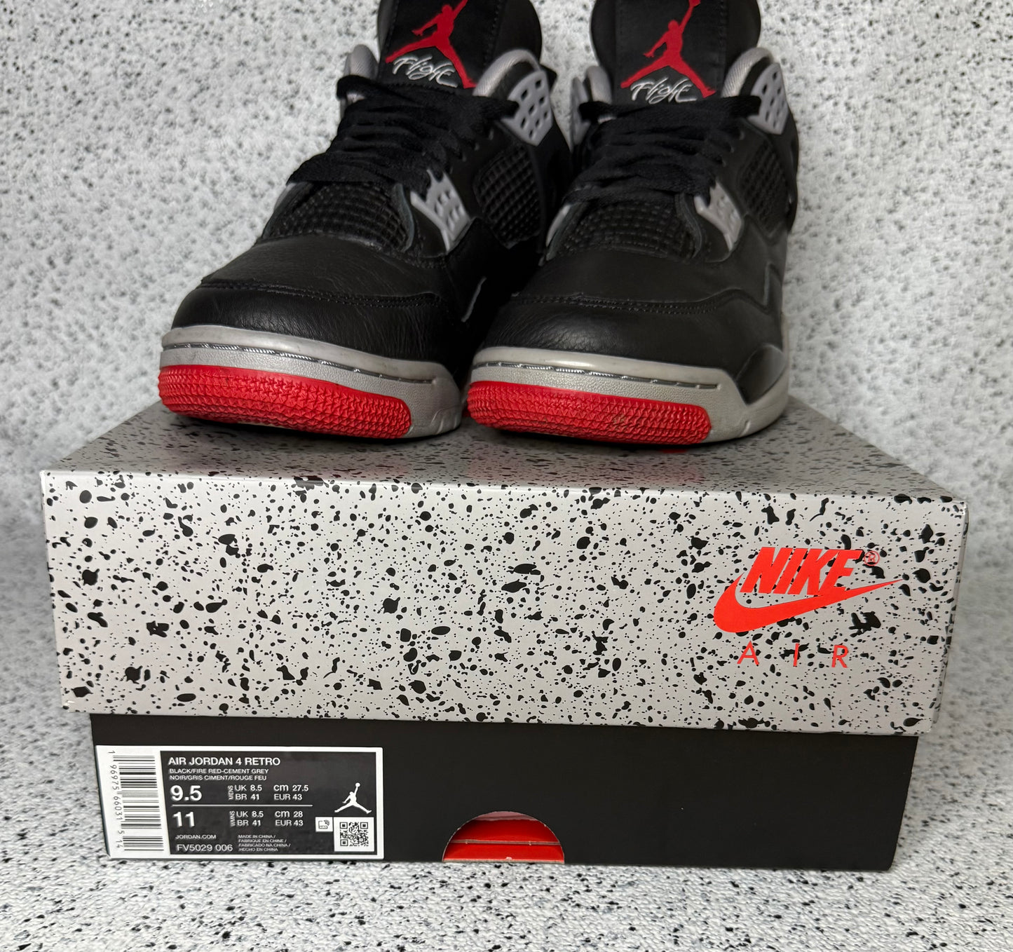 Jordan 4 Bred Reimagined 9.5 Men/11 Women “Preowned”