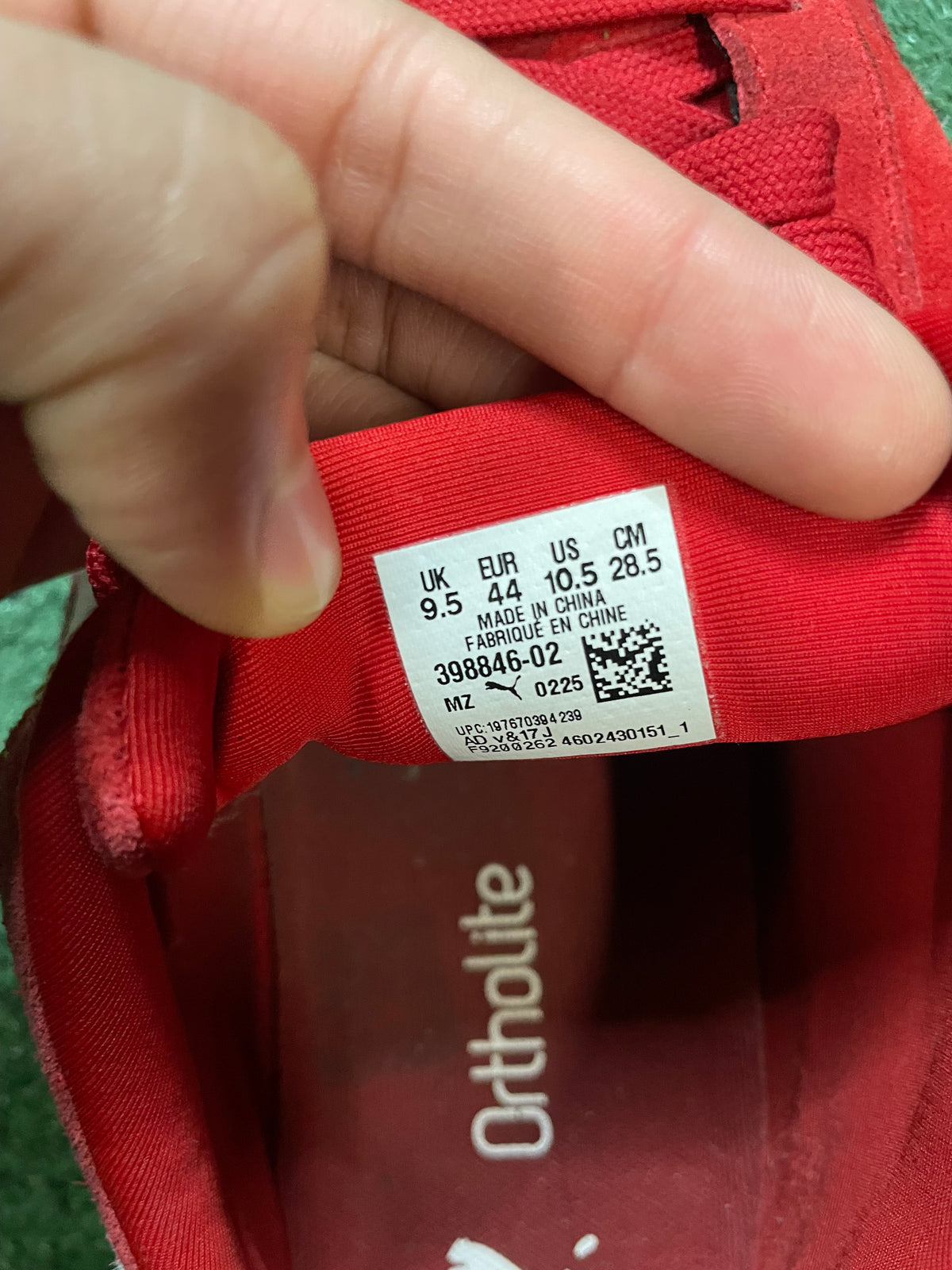 Puma red speedcat size 10.5men/12women