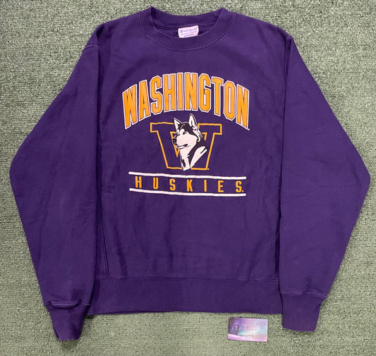 Vintage 2000s UW University of Washington Huskies champion crewneck
