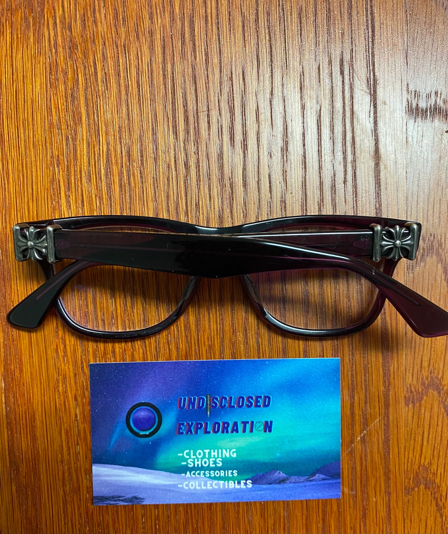 Chrome hearts hard deep purple glasses