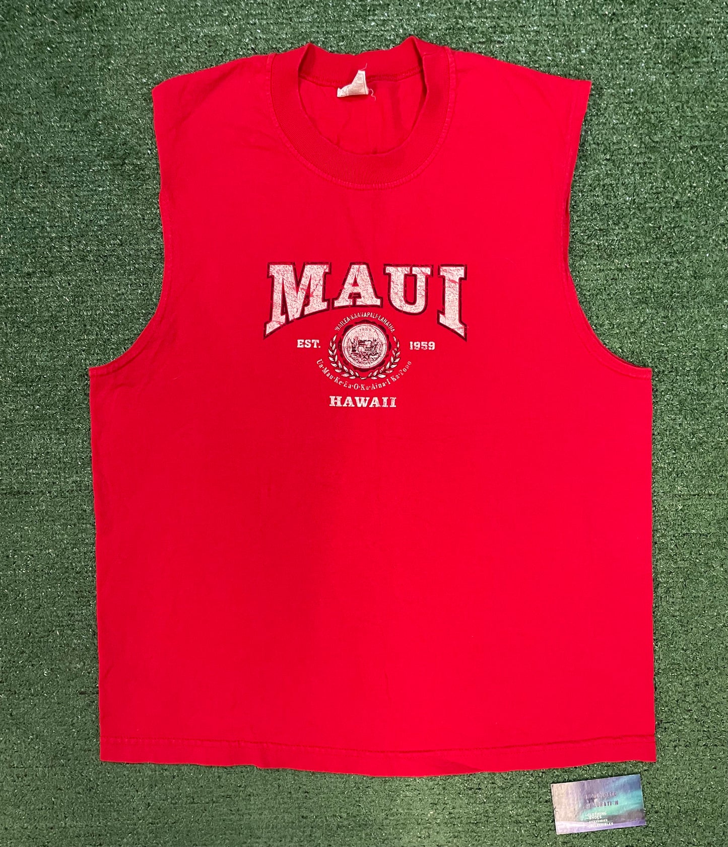 Vintage 1990s Maui Hawaii cutoff tee