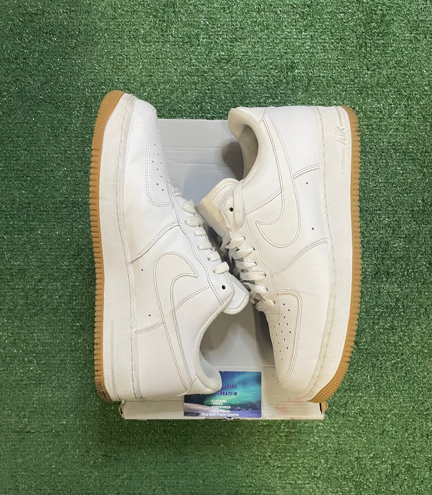 Nike Air Force 1 low white gum size 11men/12.5women
