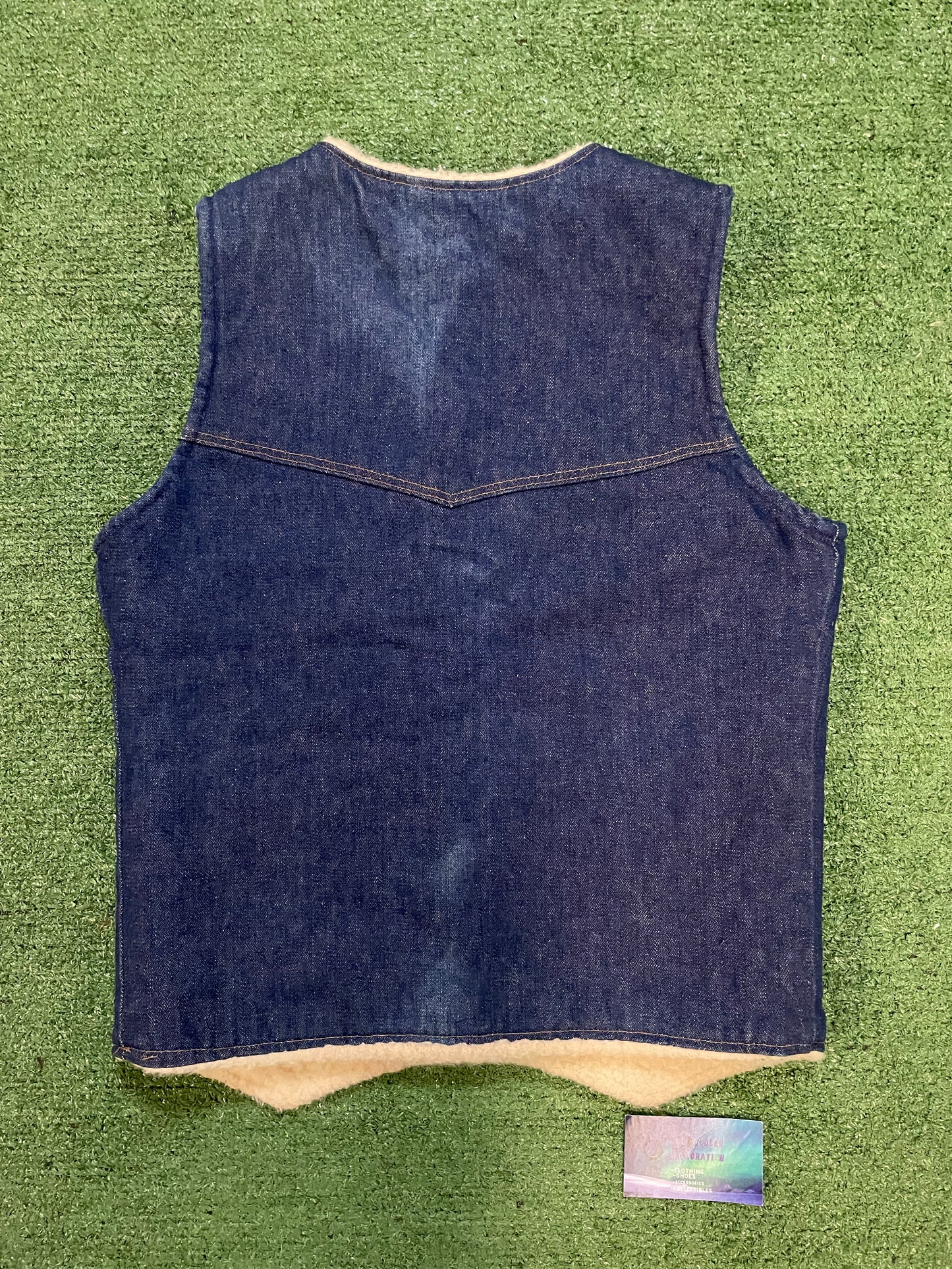 Vintage 1960s Wrangler Denim Sherpa vest