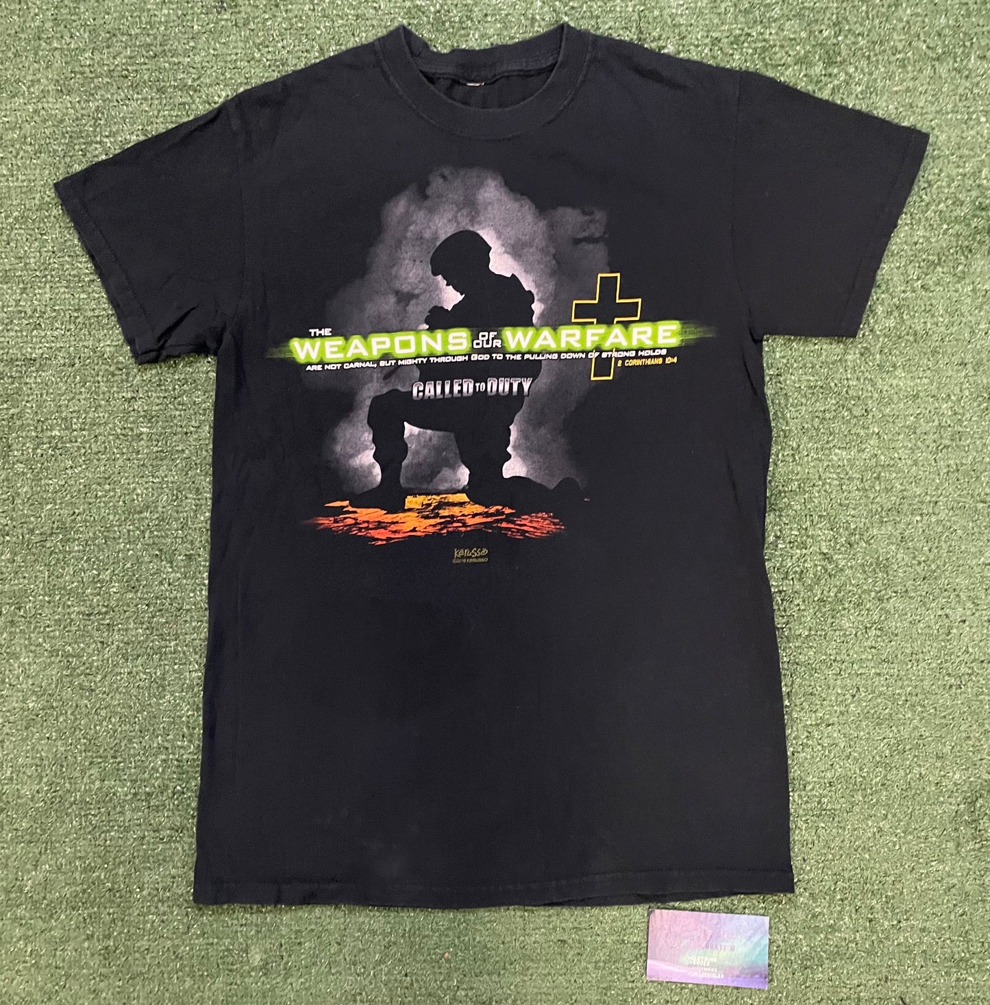 Vintage Called to Duty weapons of warfare tee