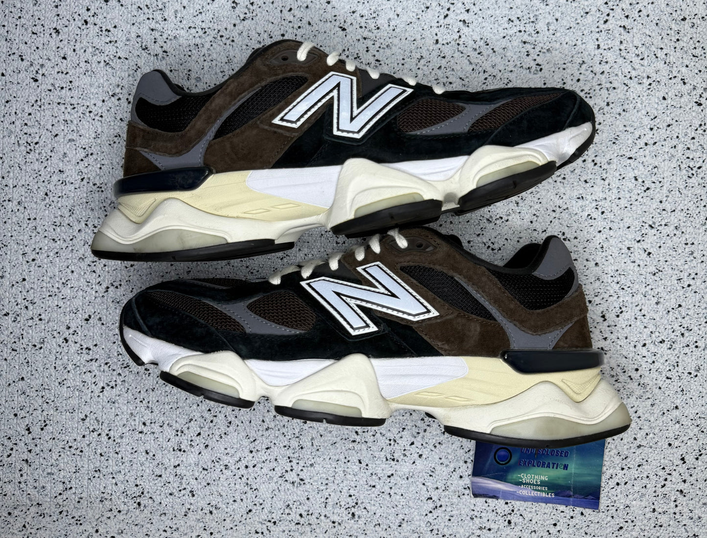 New Balance 9060 Brown Black 9.5 Men/11 Women “Preowned”