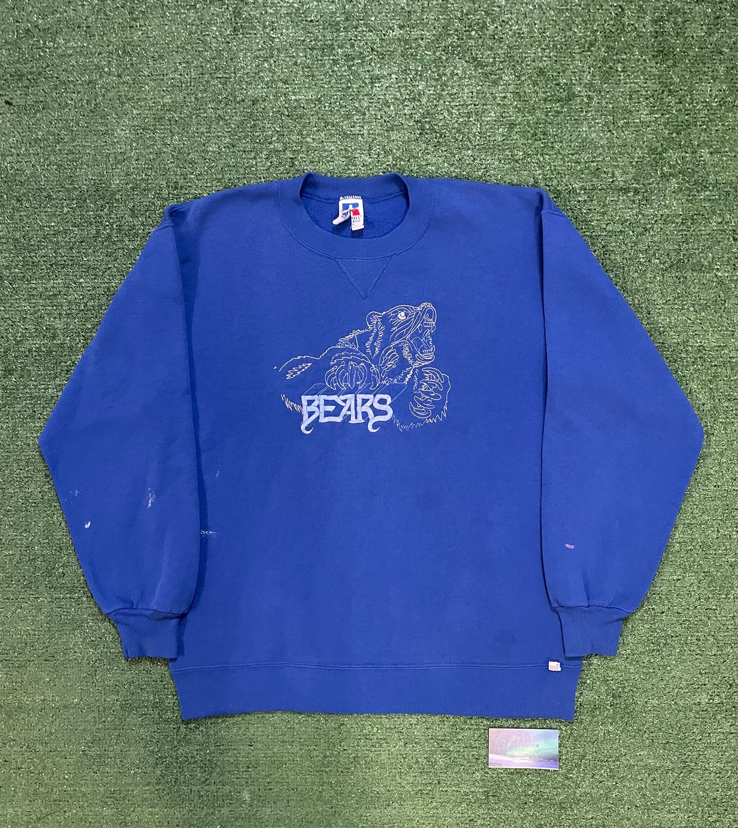 Vintage 1990s Bears embroidered blue nature crewneck