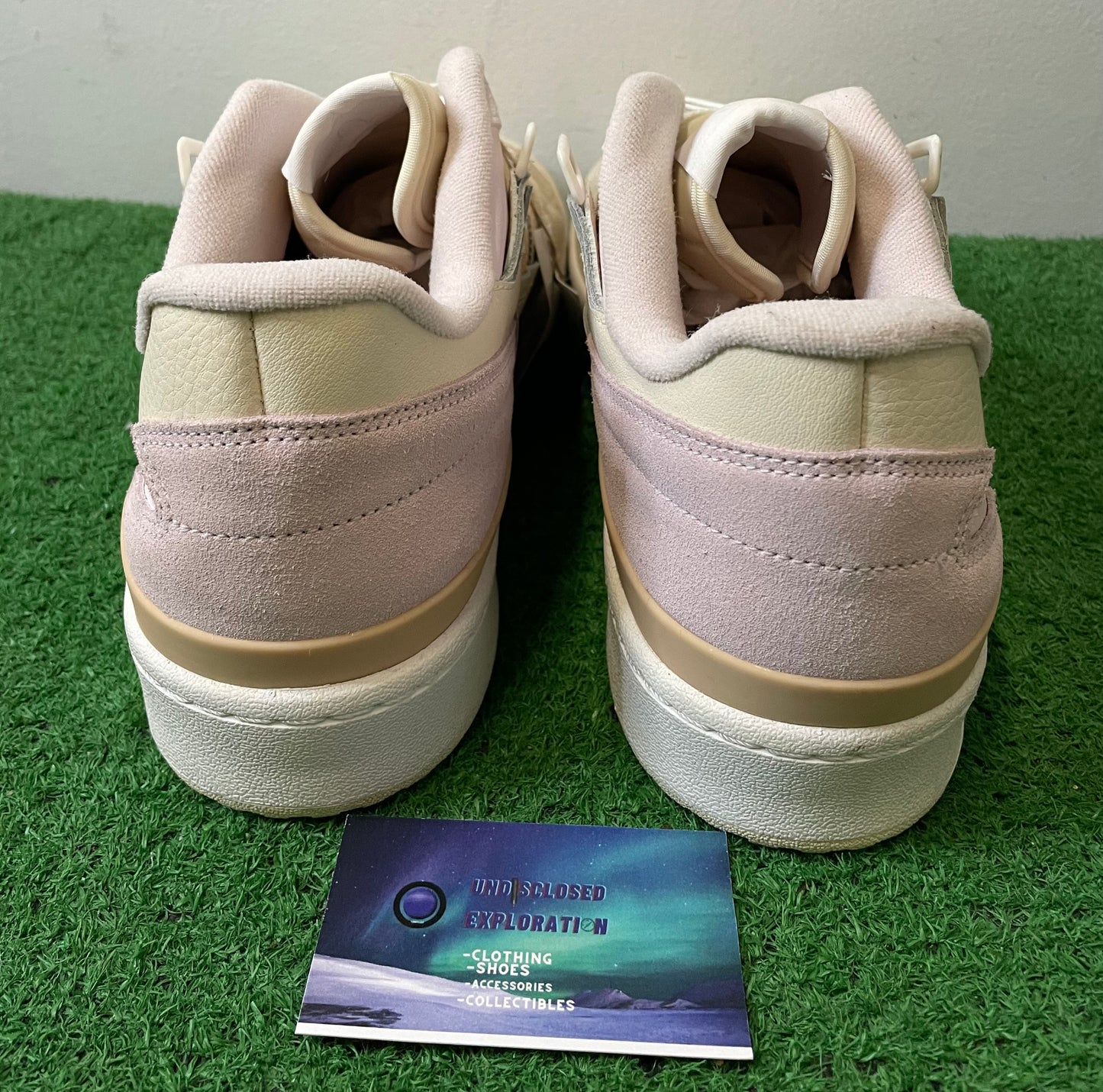 Adidas forum exhibit low ecru tint halo amber
