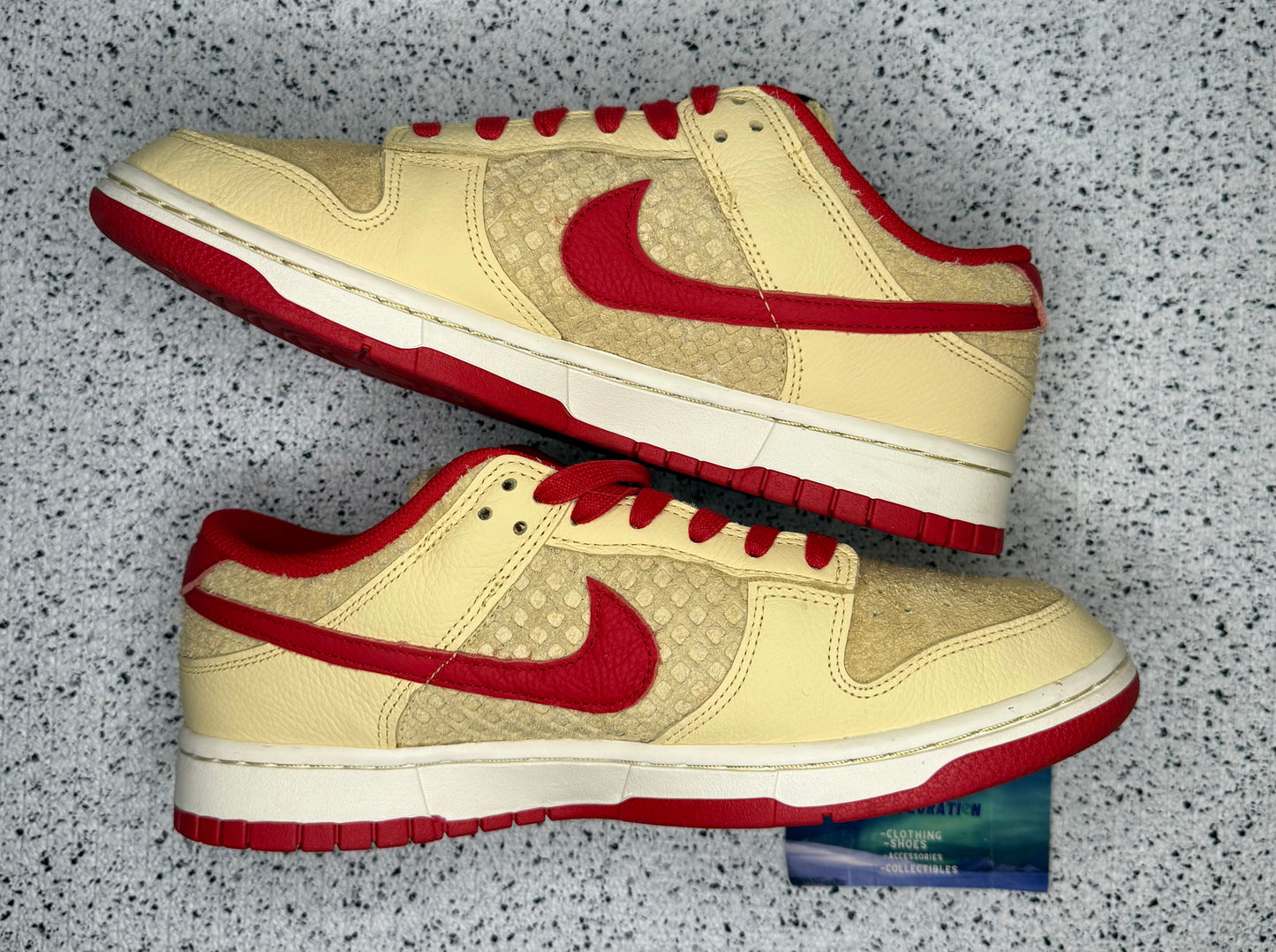 Nike Dunk Low Strawberry and Waffles 9 Men/10.5 Women “Preowned”