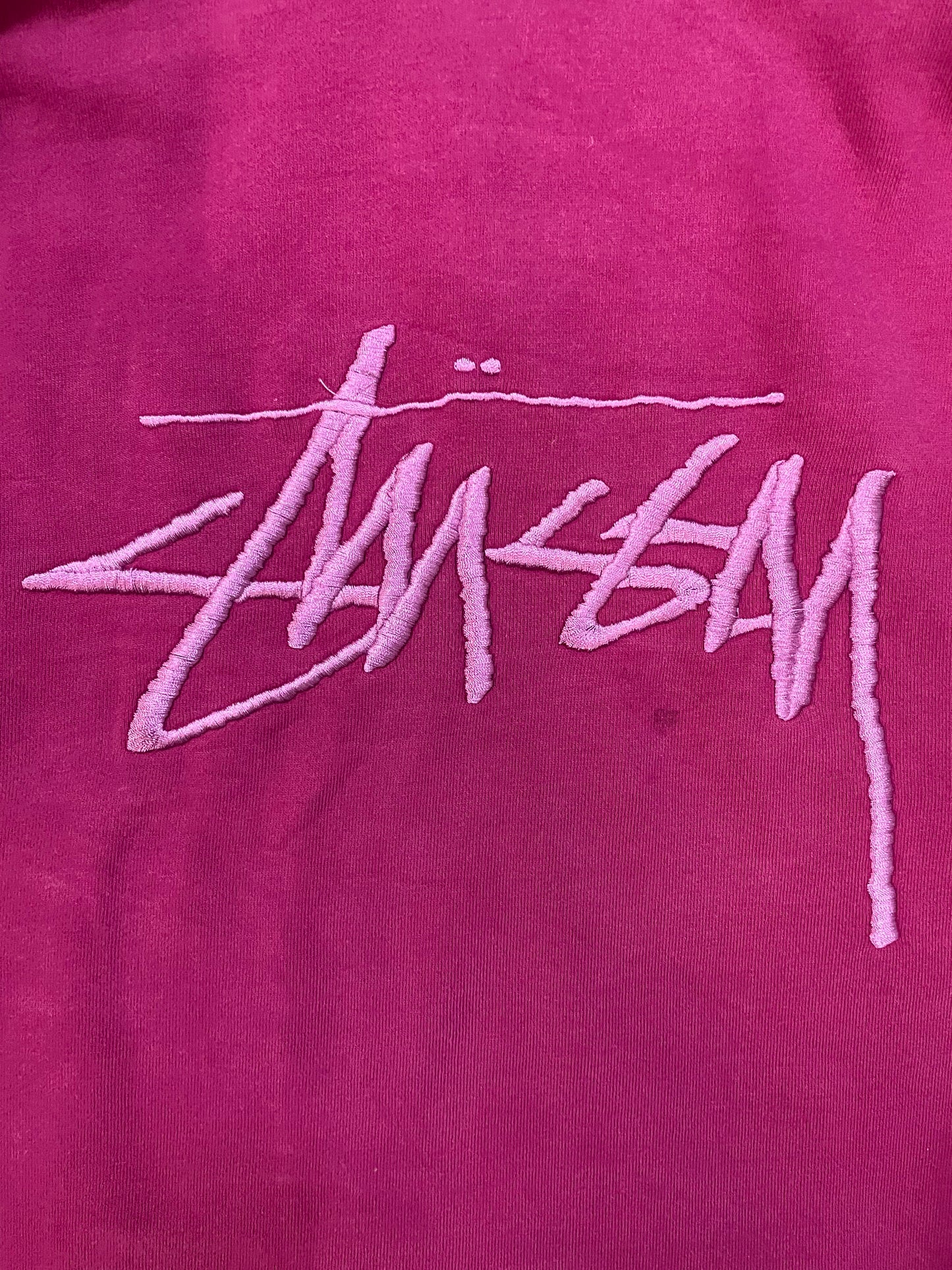 Stussy wine red logo hoodie