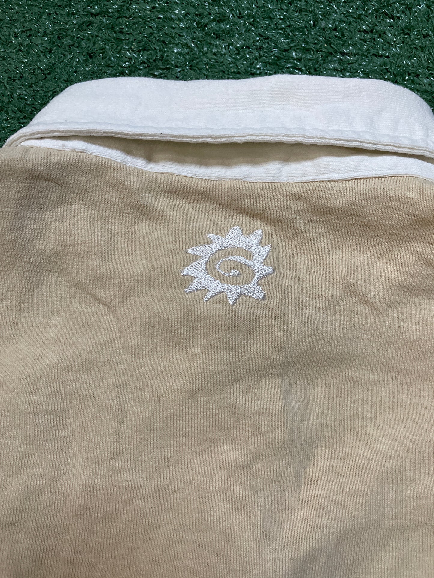 Goodlids beige and white longsleeve polo