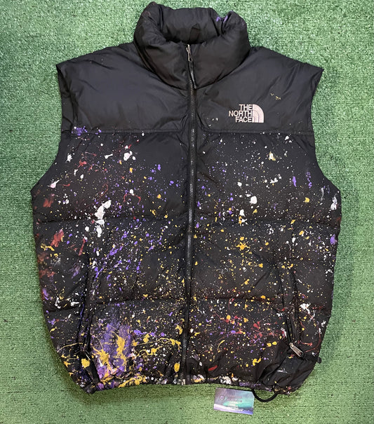 Vintage 2000s The North Face paint splatter vest