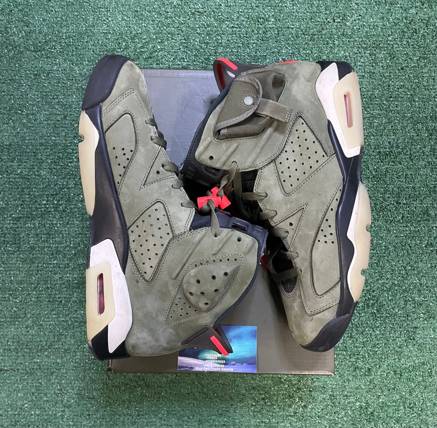 Air Jordan 6 Travis Scott olive size 10.5men/12women