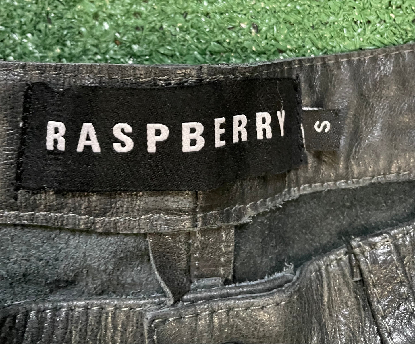 GV Gallery Raspberry hills black leather shorts