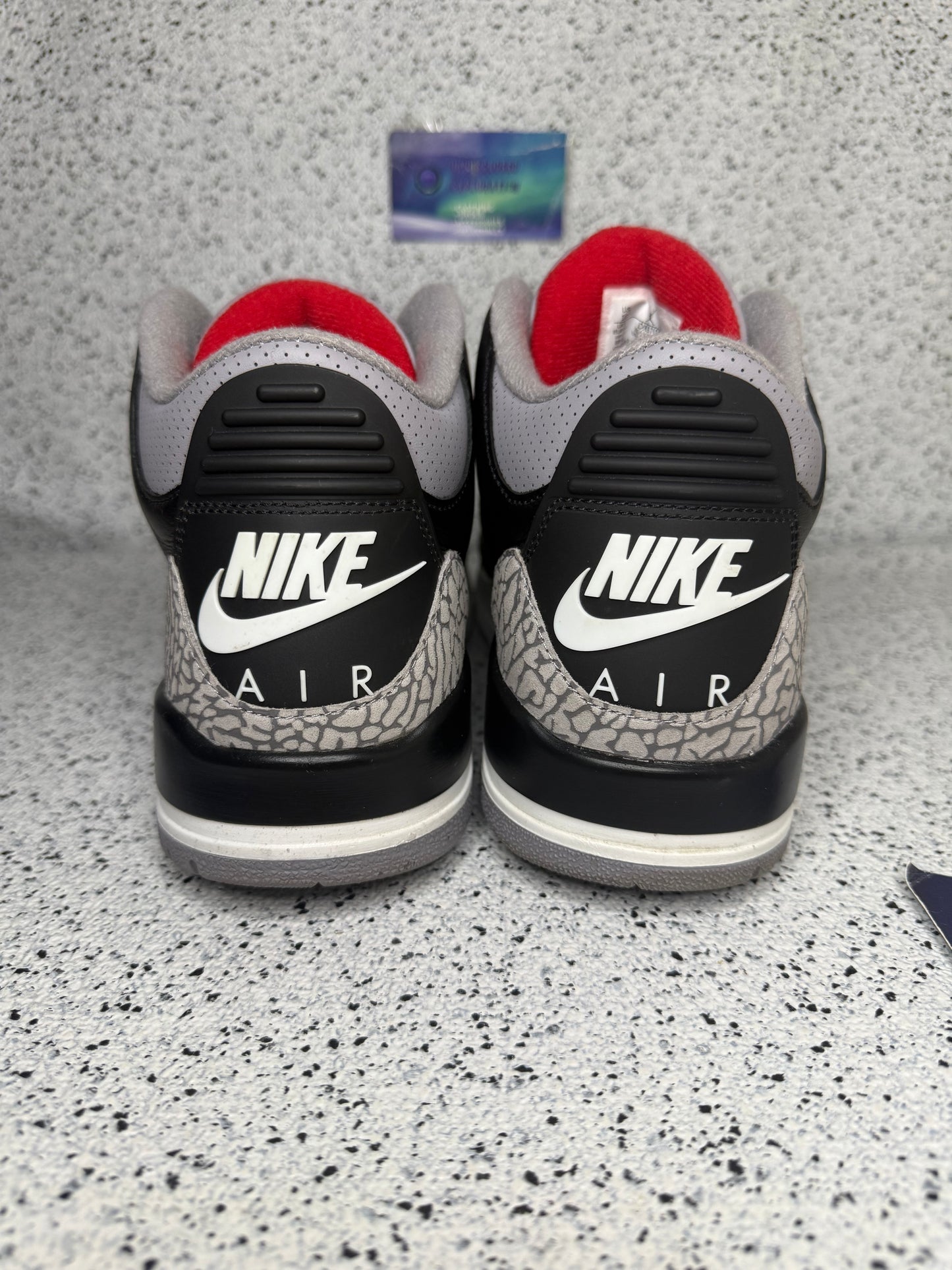 Jordan 3 Black Cement 10 Men/11.5 Women “Preowned”
