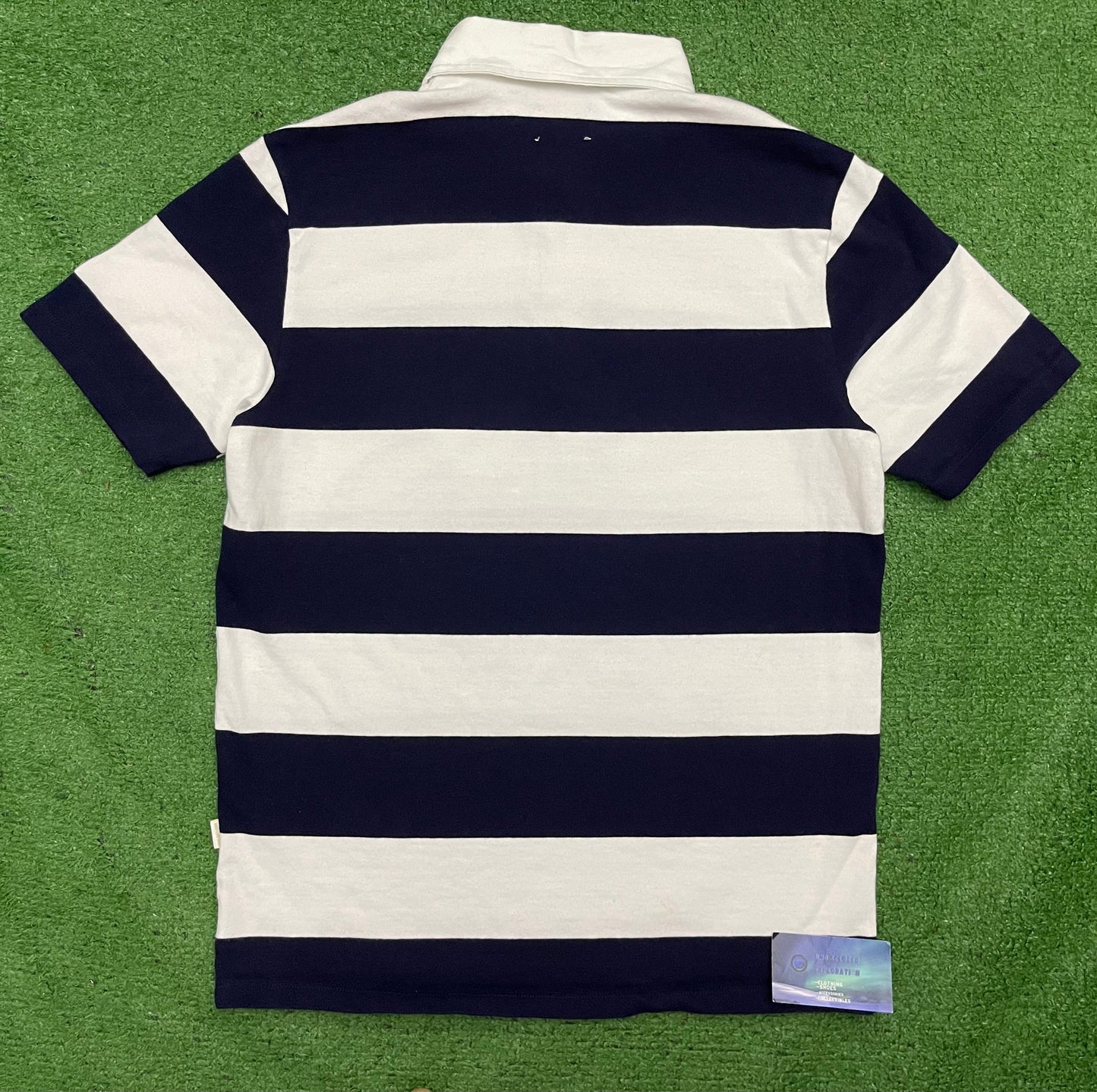 Aimé Leon Dore Blue Striped Polo Shirt
