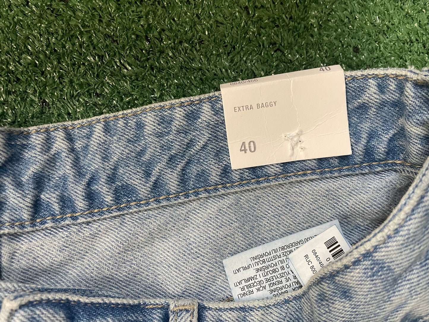 Zara light wash baggy jeans