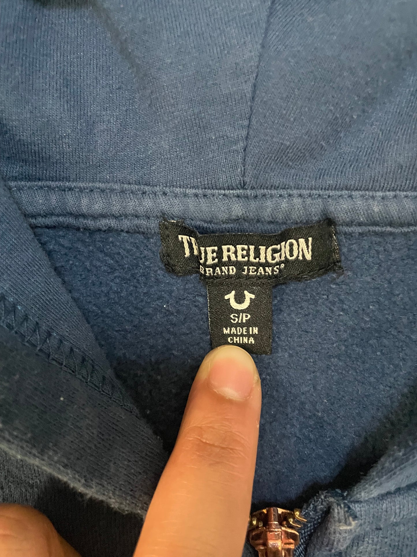 True Religion navy blue crafted with pride hoodie