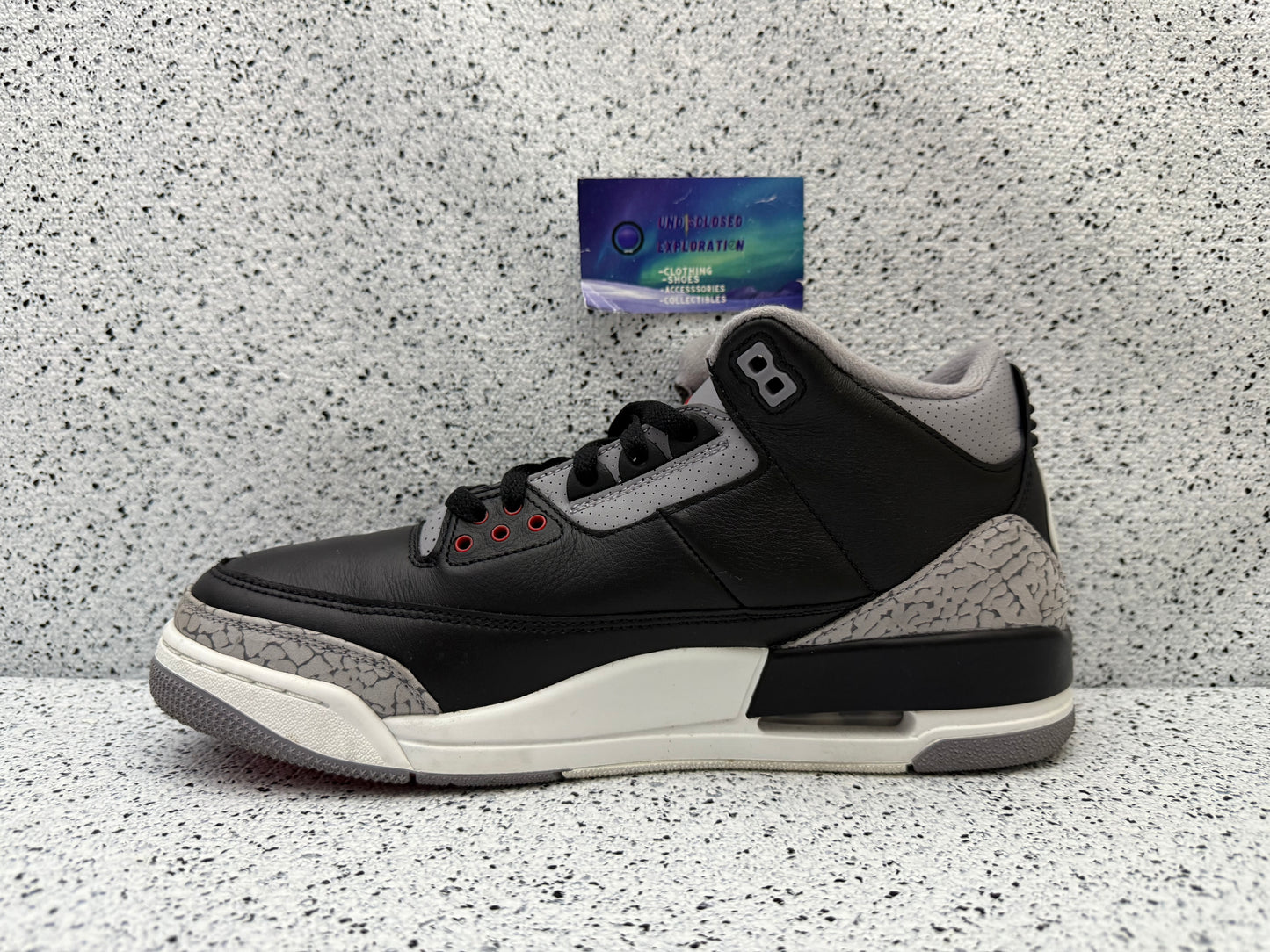 Jordan 3 Black Cement 10.5 Men/12 Women “Preowned”