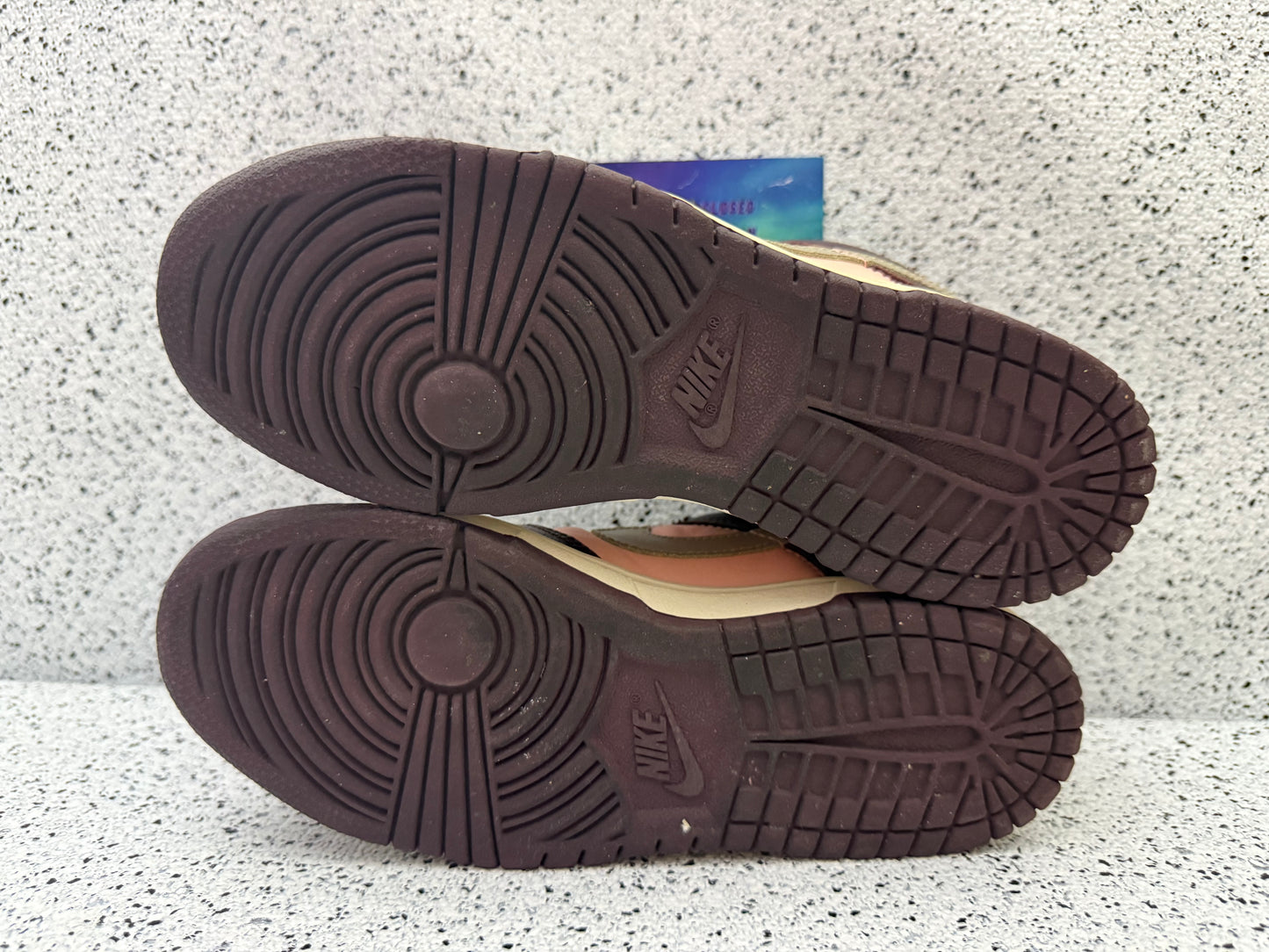 Nike Dunk Low UnStussy Mahogany Storm Pink 4 Youth/5.5 Women “Preowned”