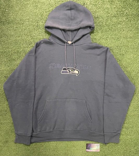 Vintage 2000s Seattle Seahawks blue hoodie