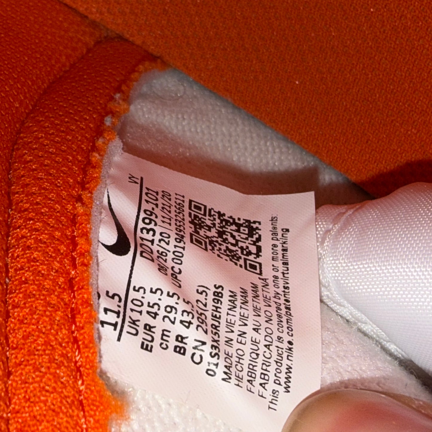 Nike Dunk High Syracuse 11.5 Men/13 Women “Preowned”