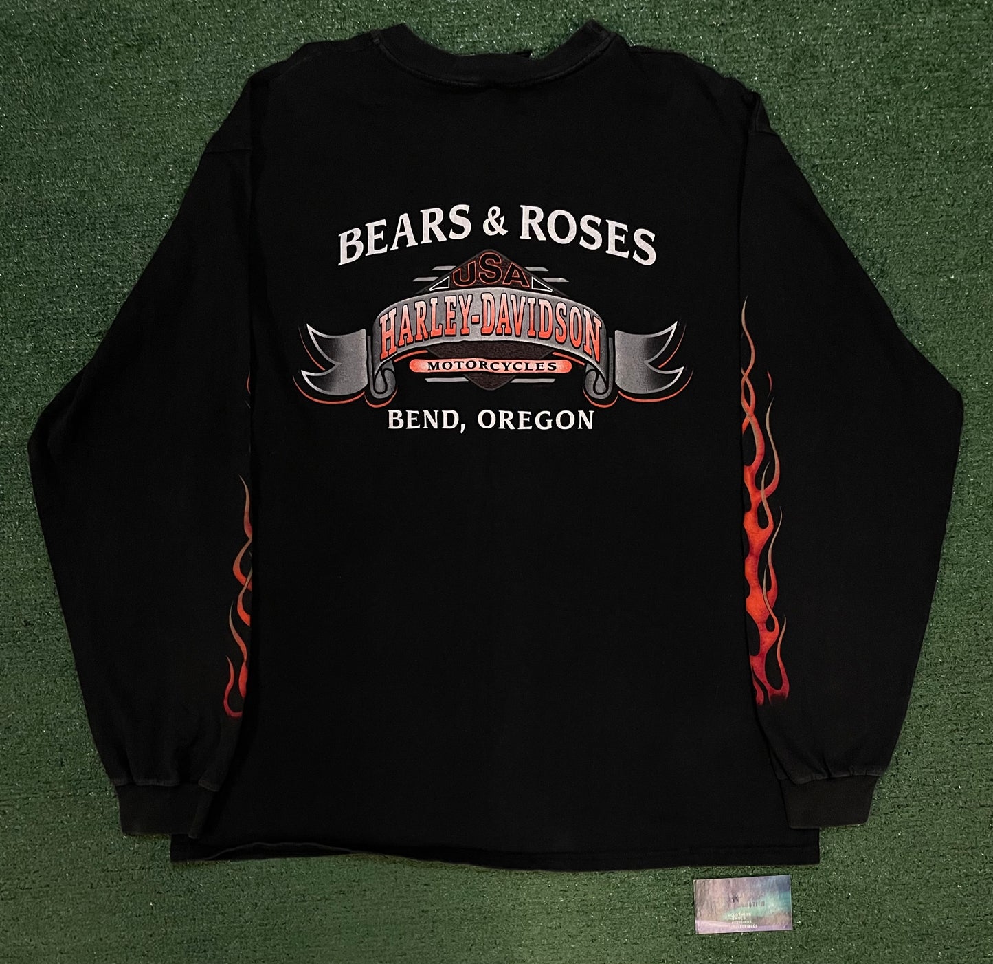 Vintage 1990s Harley Davidson V flames longsleeve