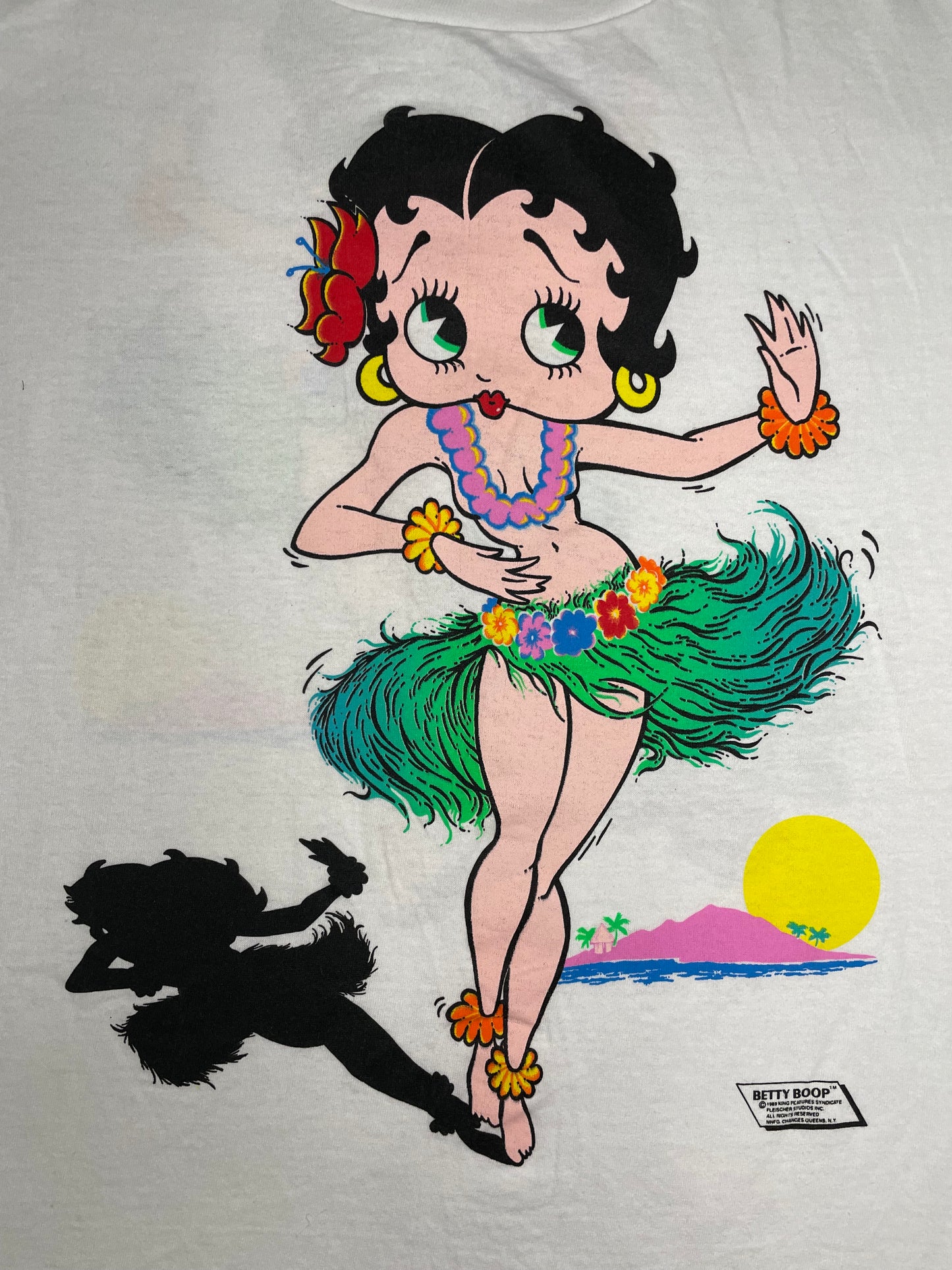 Vintage 1980s betty boop hula girl tee