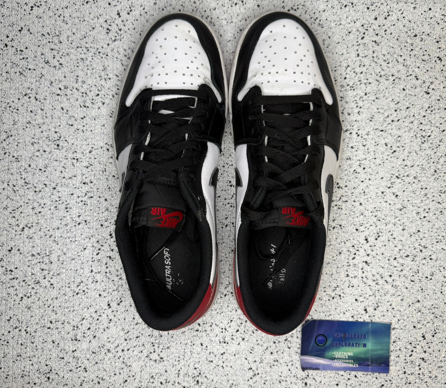 Jordan 1 Low Black Toe 10 Men/11.5 Women “Preowned”