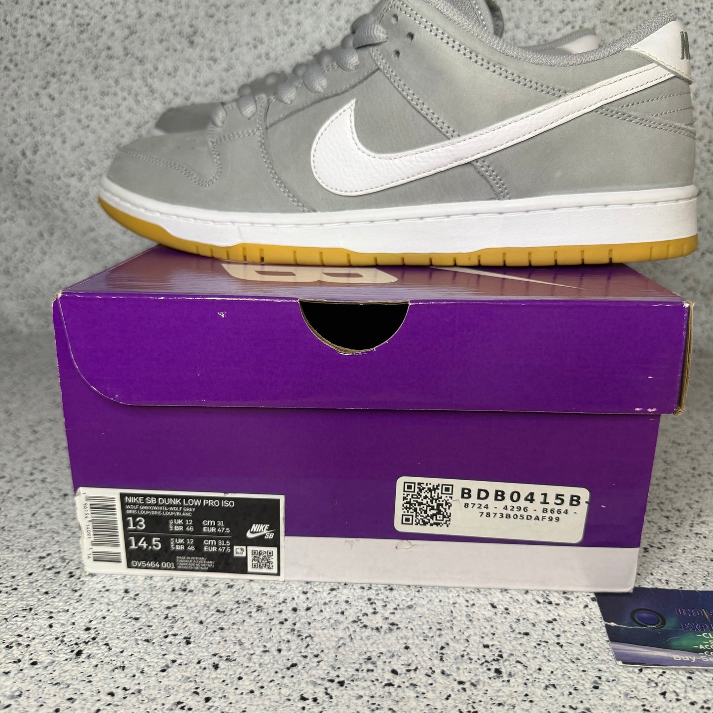 Nike Dunk SB Low Pro ISO Wolf Grey 13 Men “Preowned”