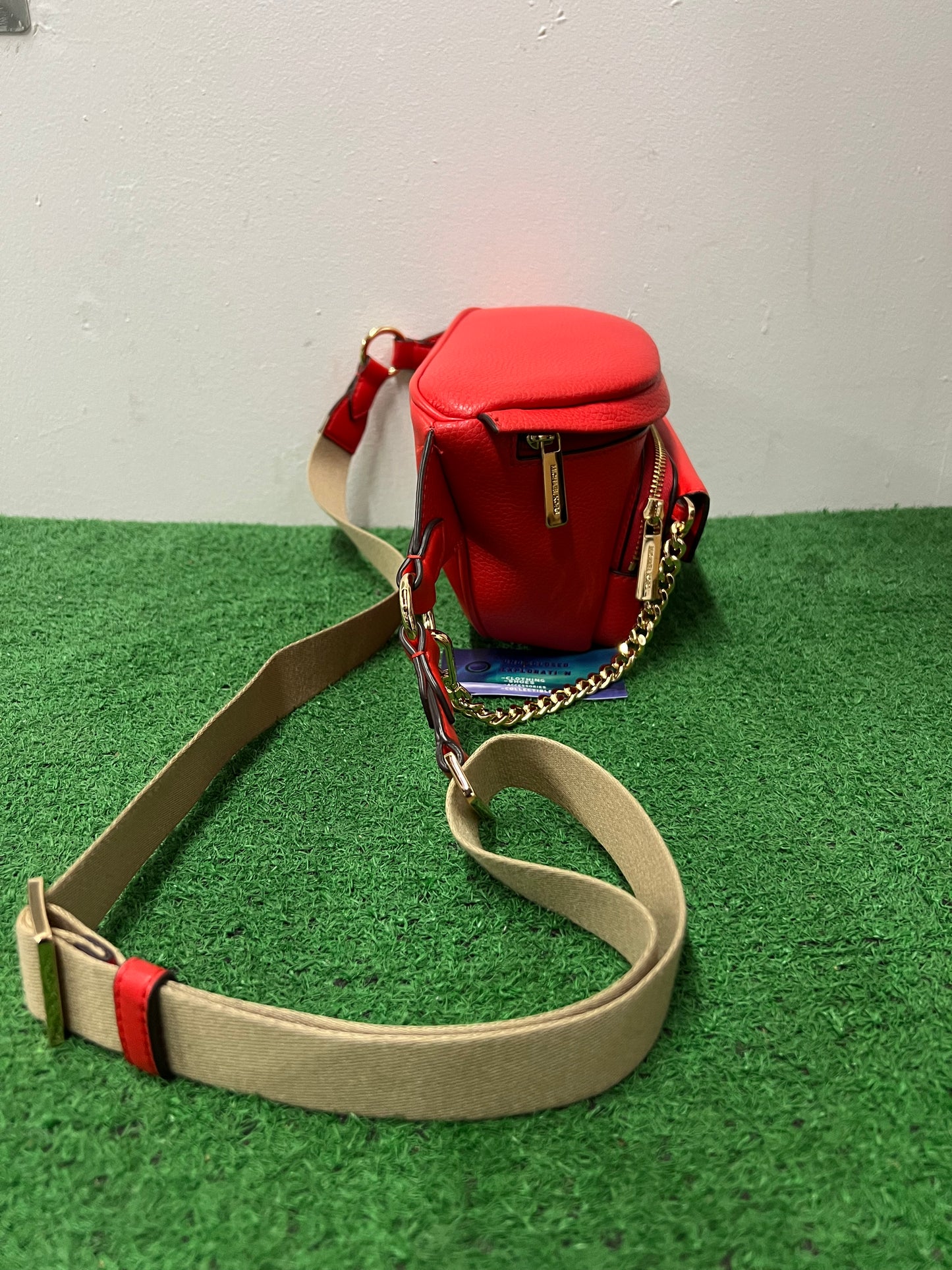 Michael Kors Maisie Waist Fanny Pack Crossbody Waist Pack Sling Bag Red