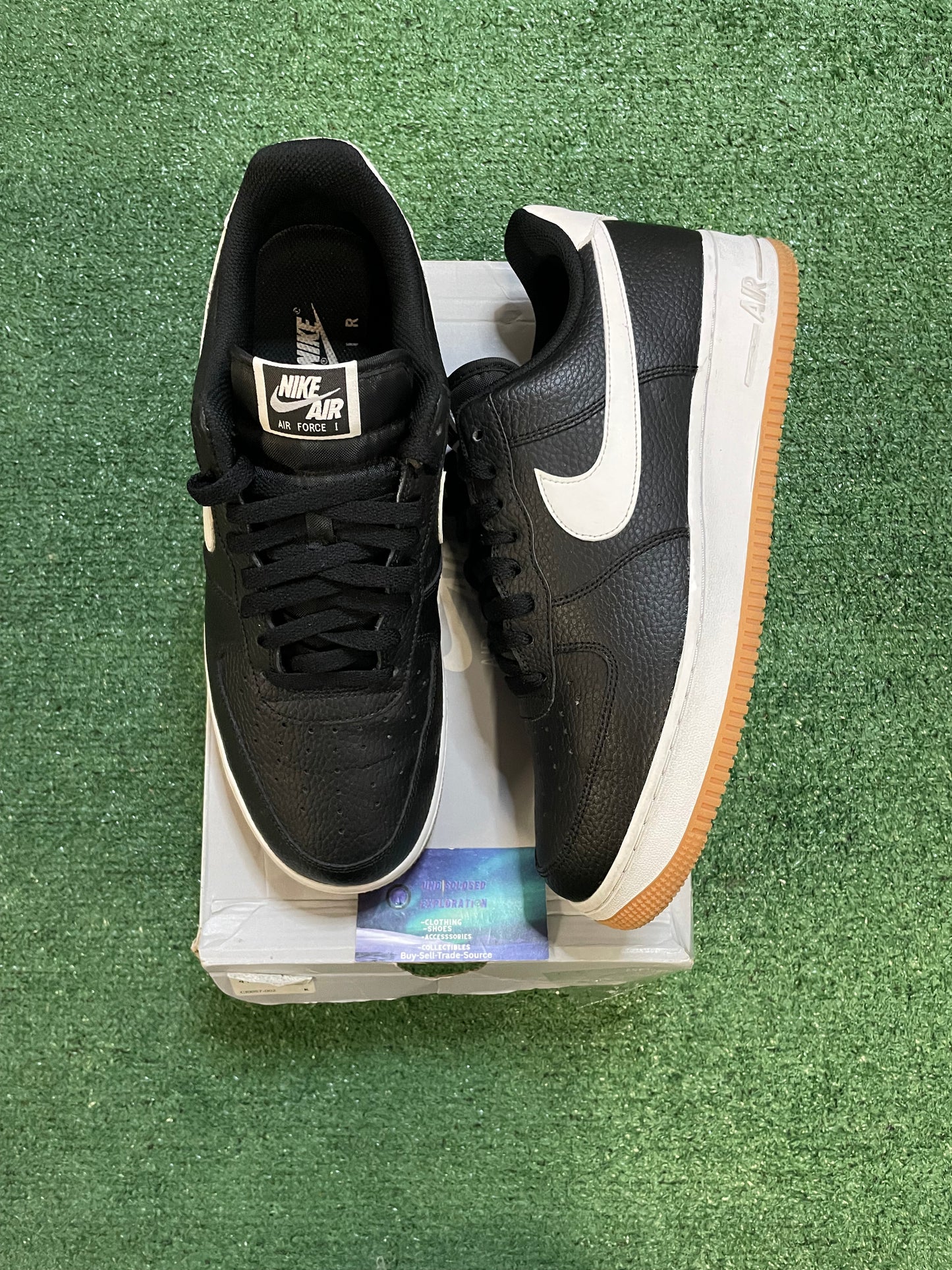 Nike Air Force 1 low black white gum size 11men/12.5women