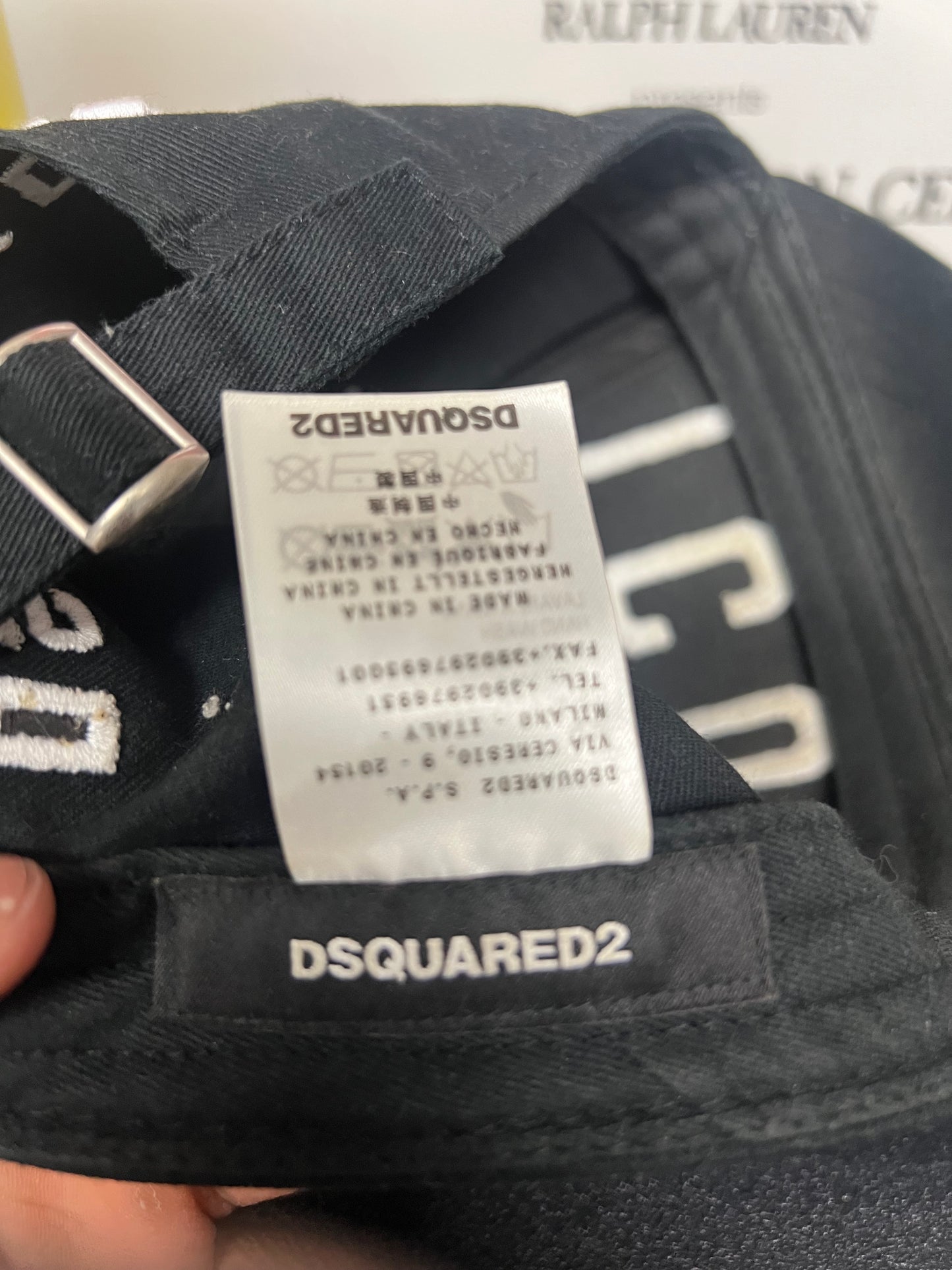 DSQUARED 2 Icon Distressed Black hat
