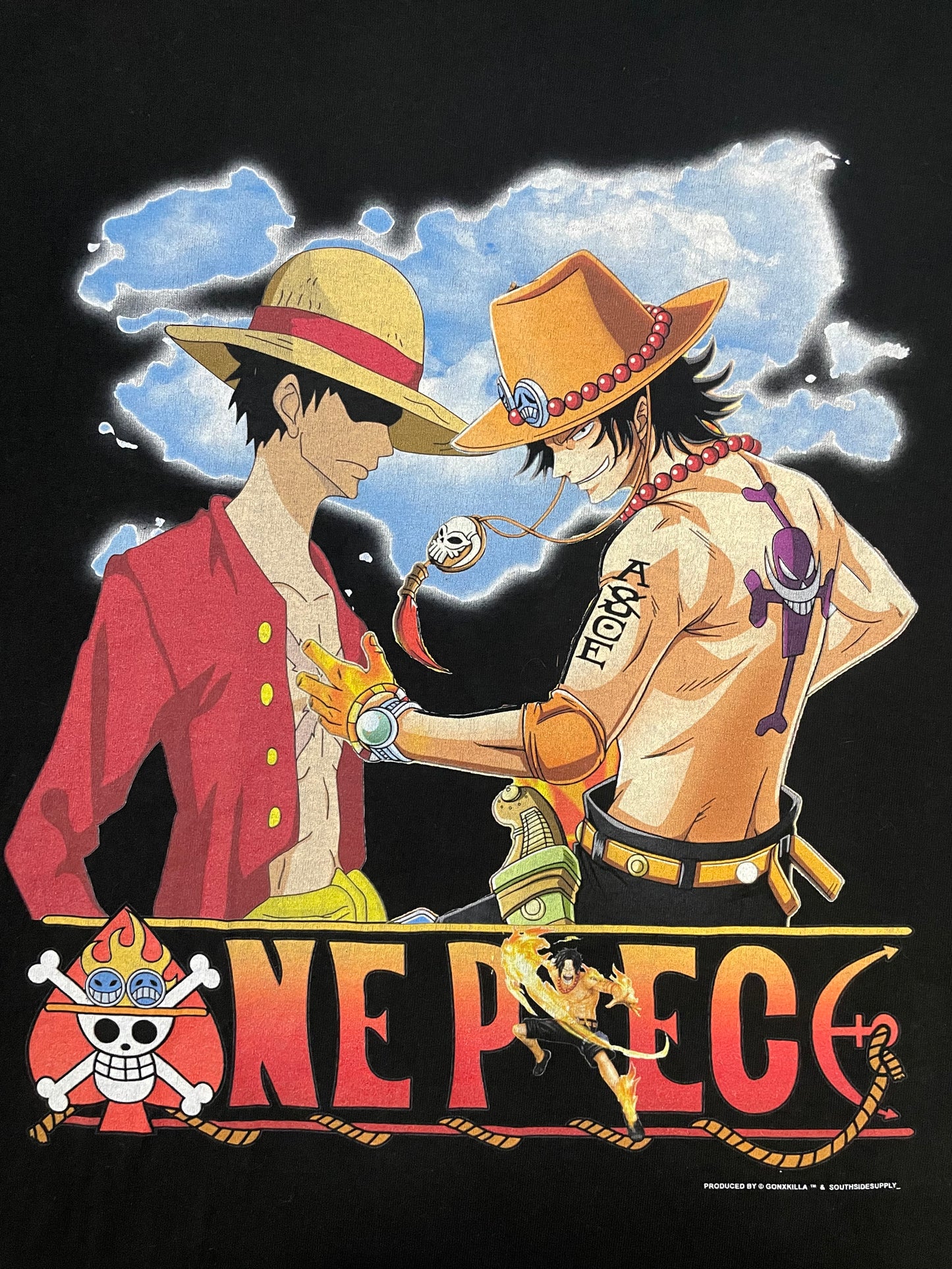 One Piece luffy and Ace anime tee