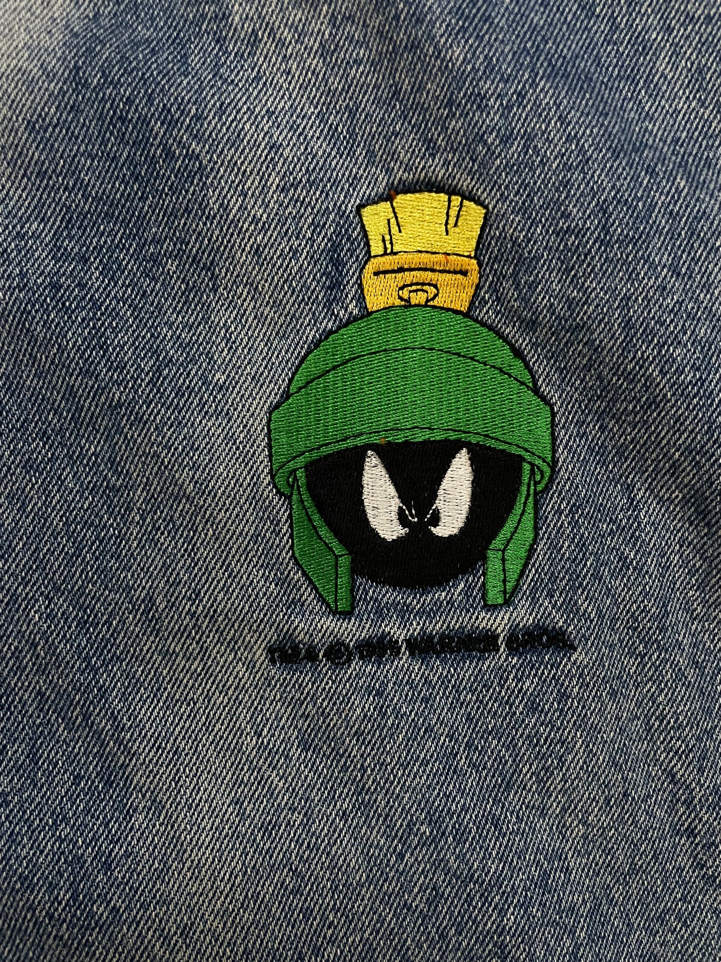 Vintage 1990s Marvin the Martian denim varsity jacket