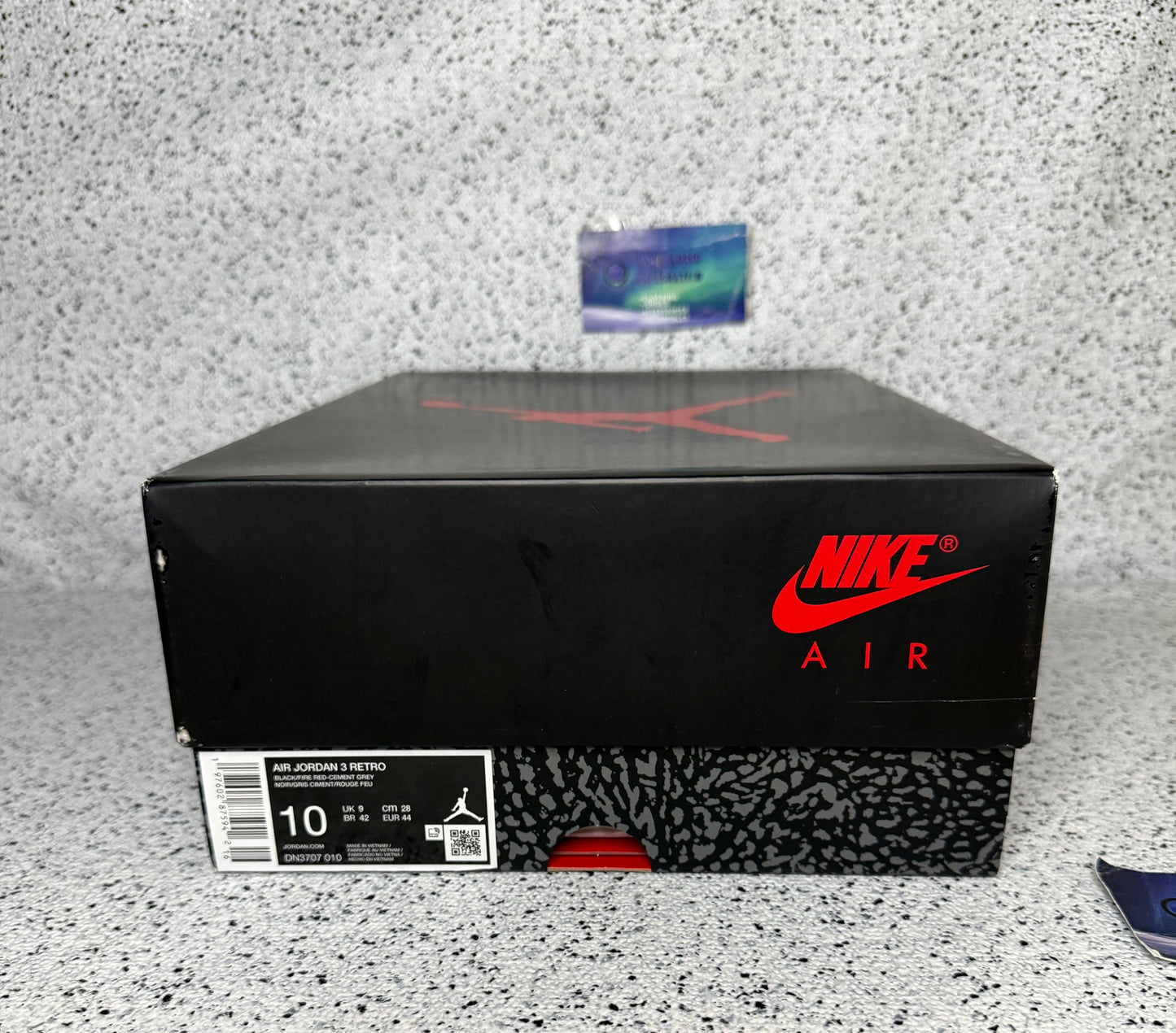 Jordan 3 Black Cement 10 Men/11.5 Women “Preowned”