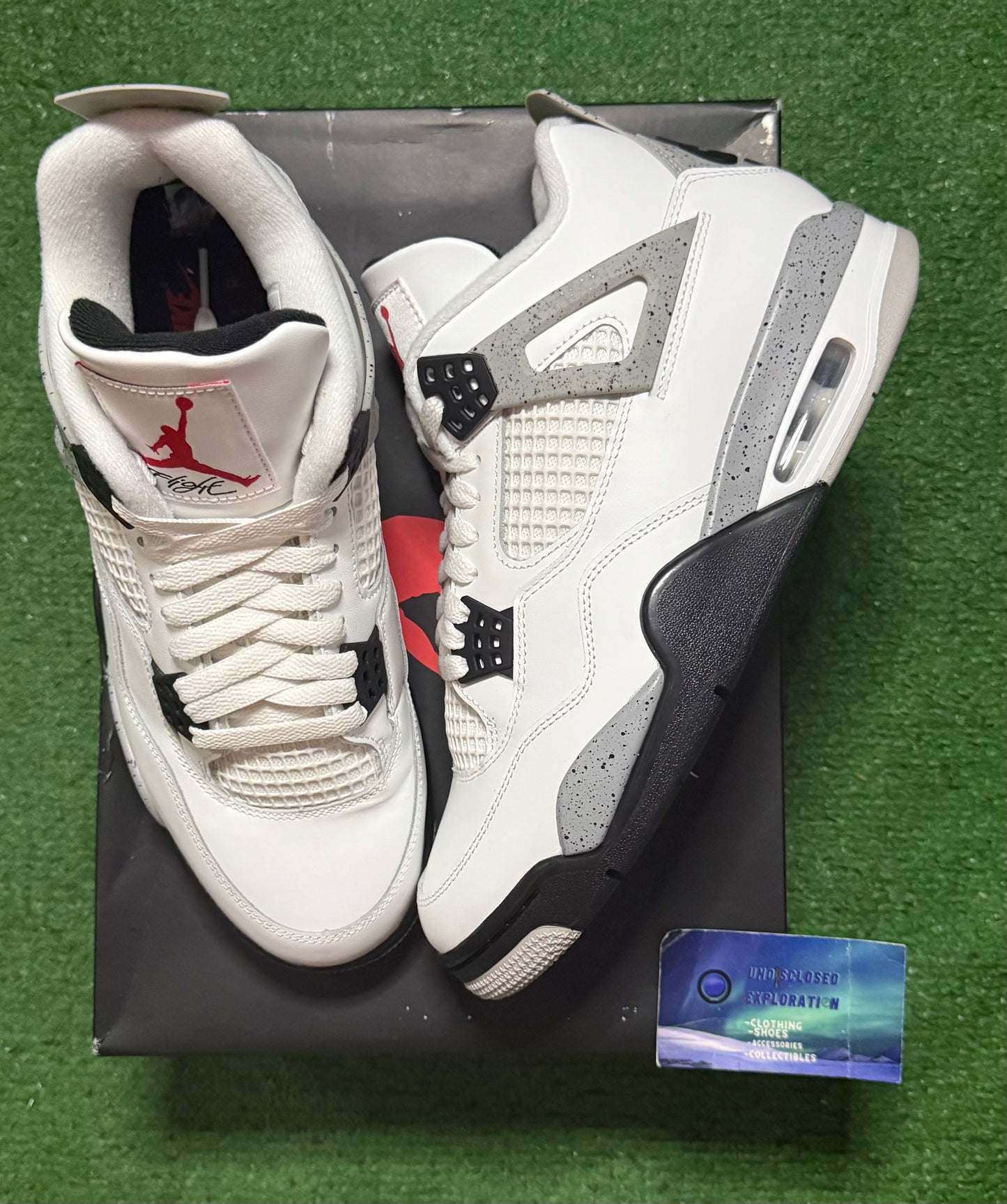 Jordan 4 White Cement 10 Men/11.5 Women “Preowned”