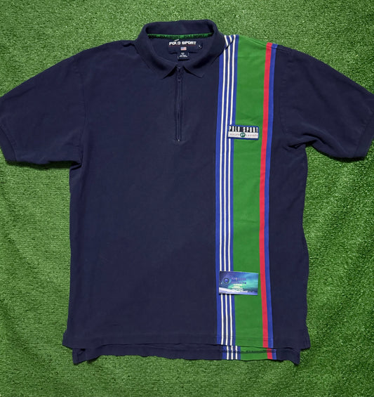 Vintage Polo Sport Ralph Lauren Striped Quarter Zip Shirt