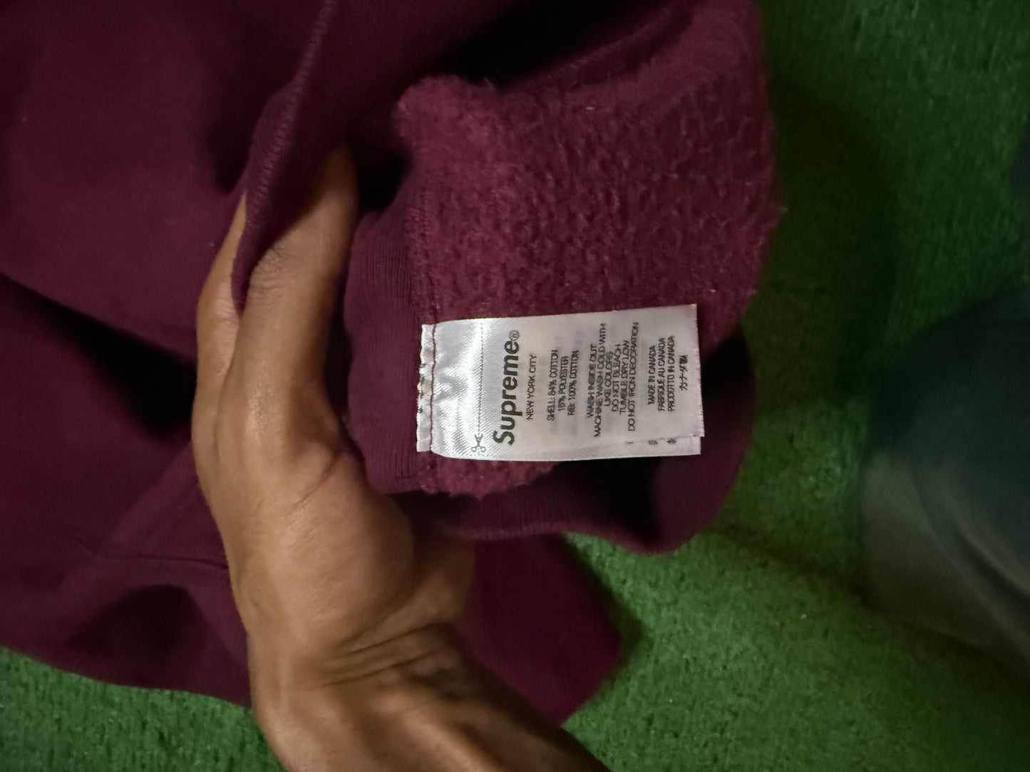 Supreme Motion Hoodie Burgundy