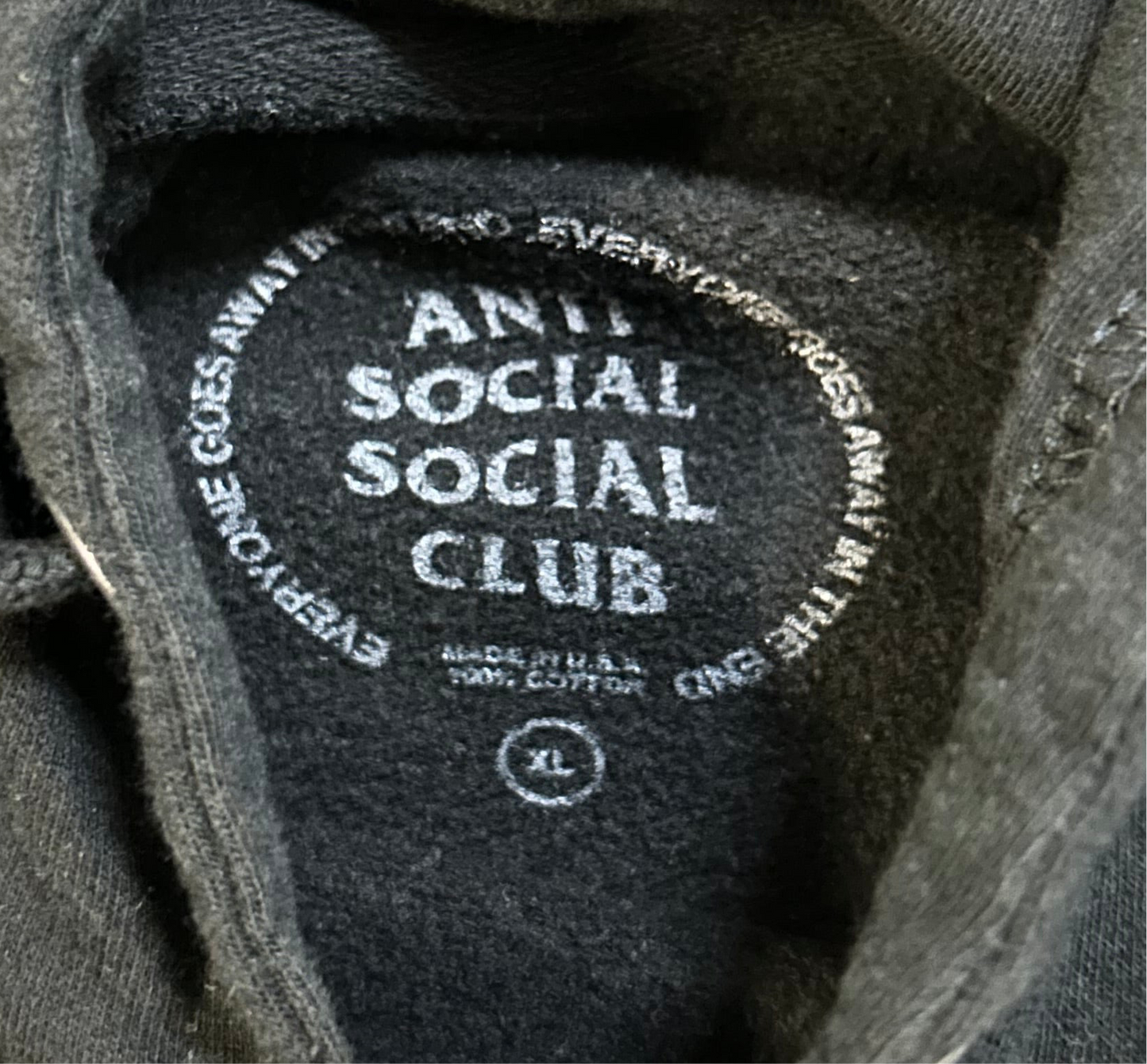 Anti social social club x fragment hoodie