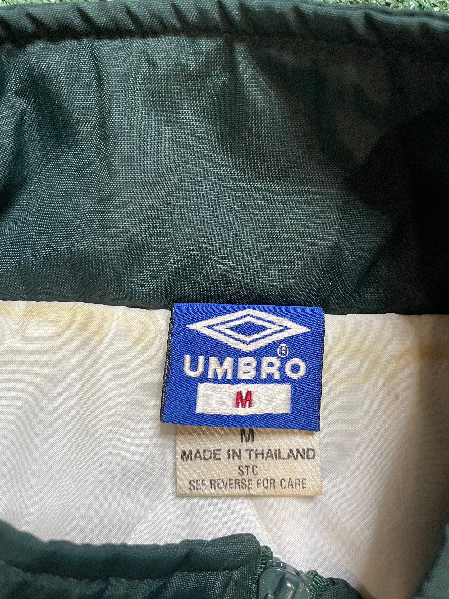 Vintage 1990s Umbro white and green jacket