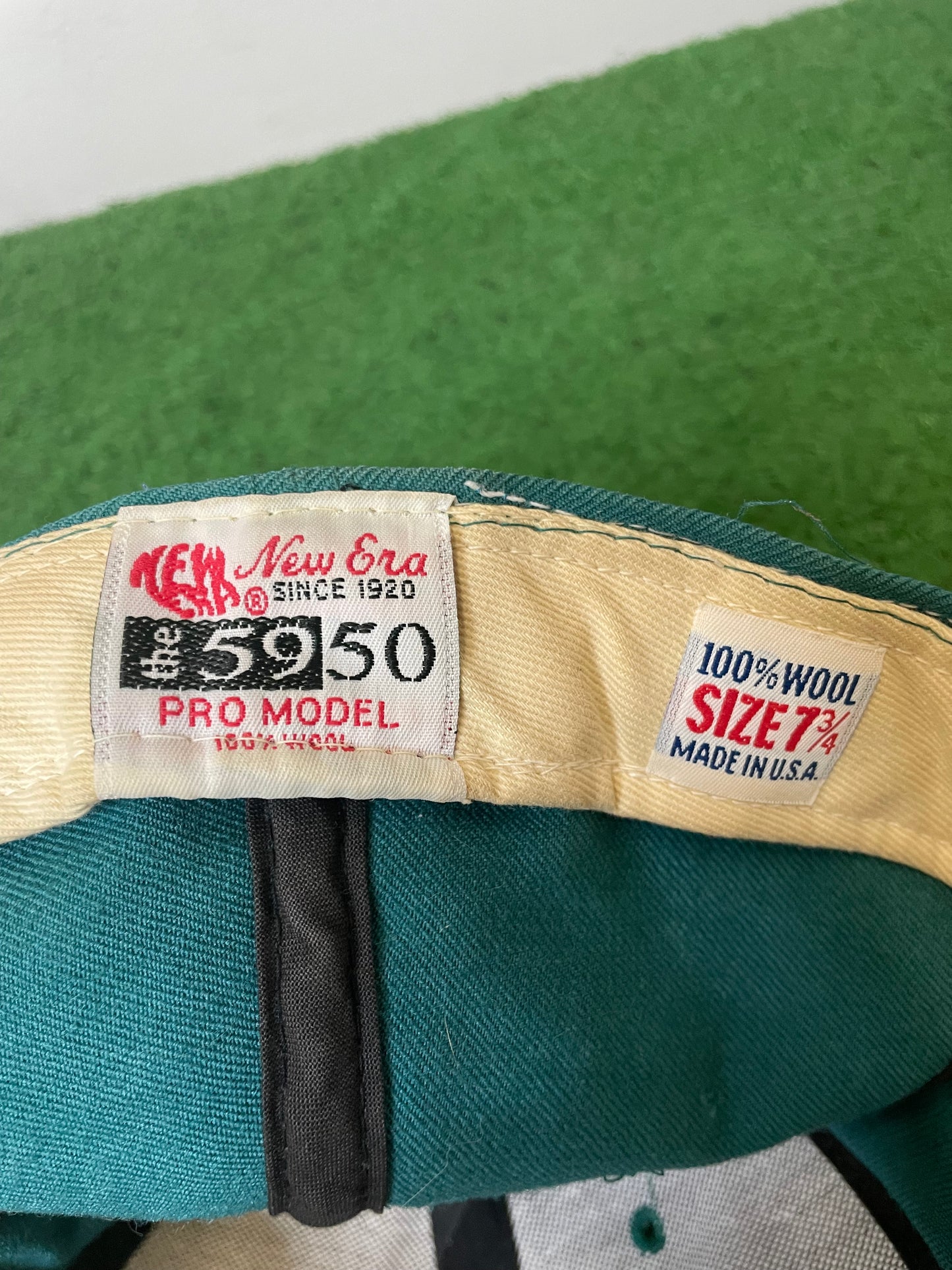 Vintage 1990s Seattle Mariners teal fitted hat
