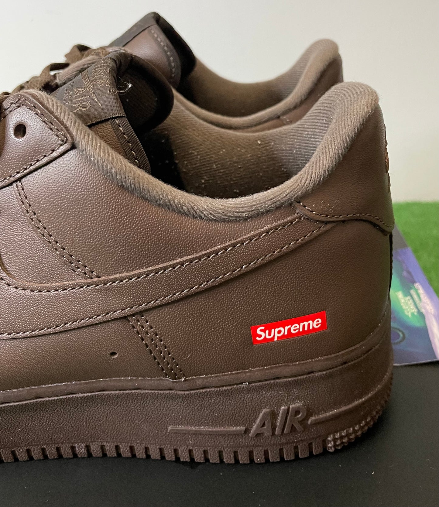Nike Air Force 1 low x supreme baroque brown size 12men/13.5women