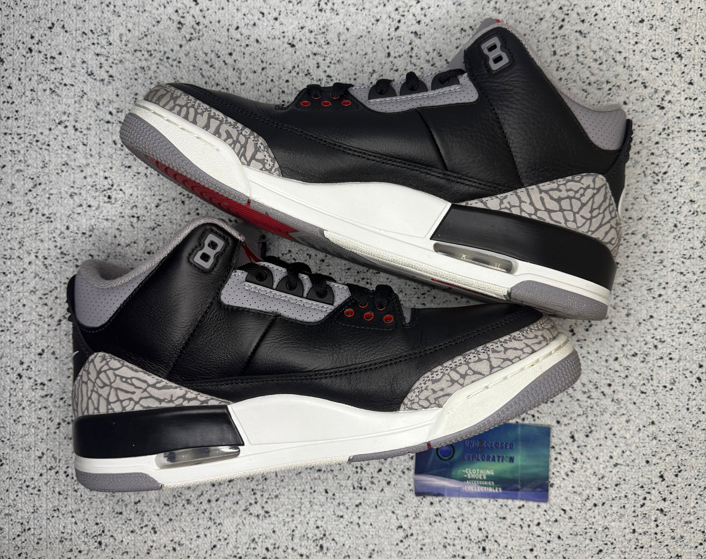 Jordan 3 Black Cement 10 Men/11.5 Women “Preowned”