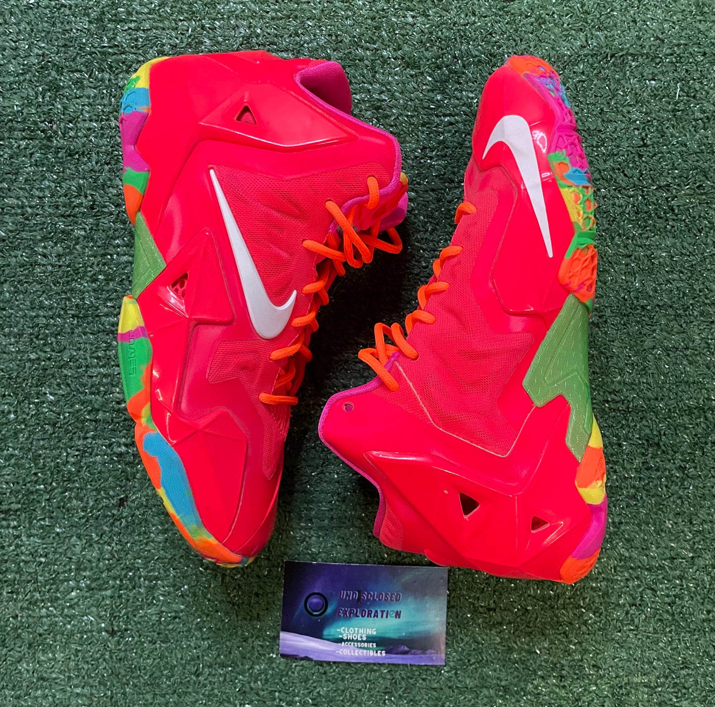 Nike LeBron 11 fruity pebbles size 4youth/5.5women