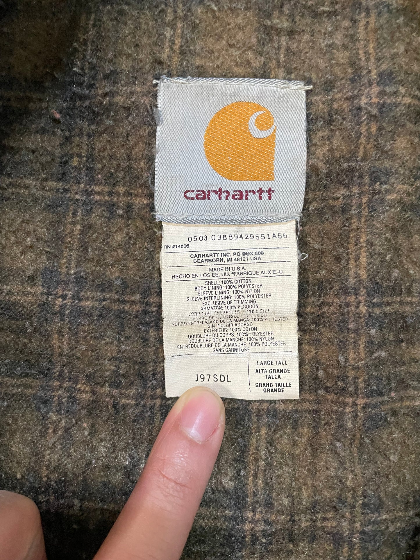 Vintage beige Carhartt Detroit jacket