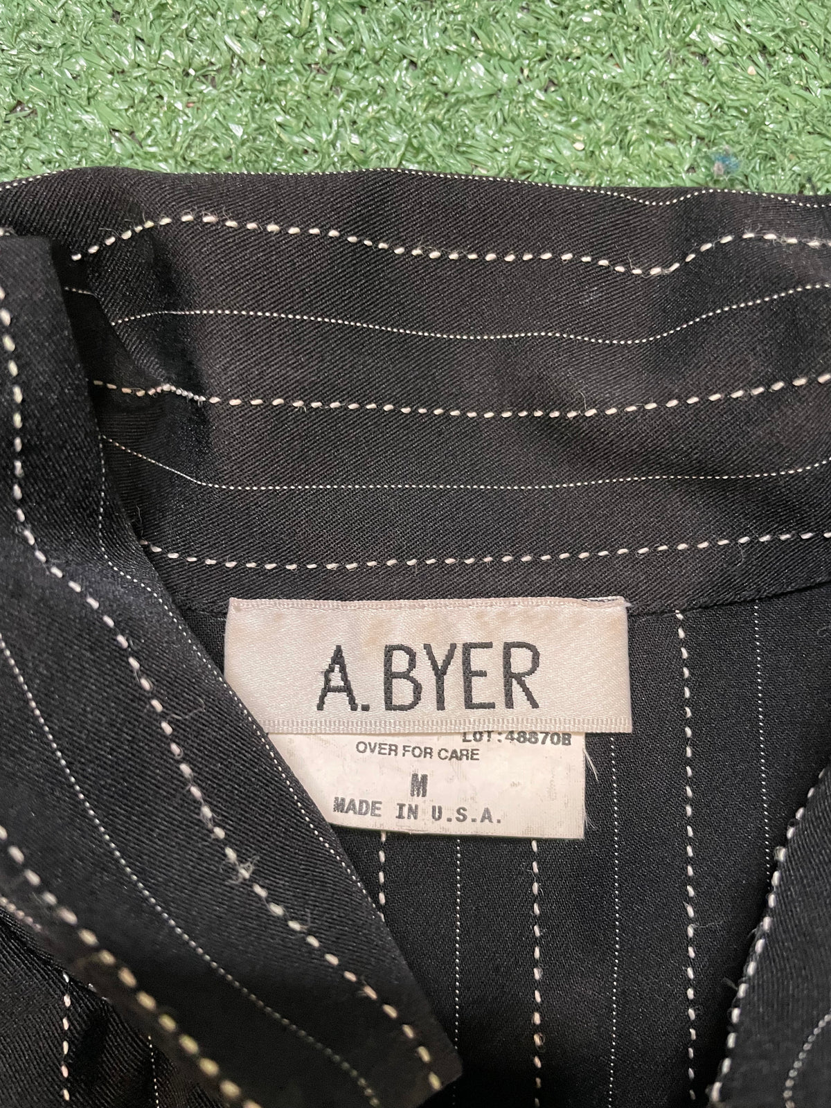 black pinstripe A. Byer longsleeve