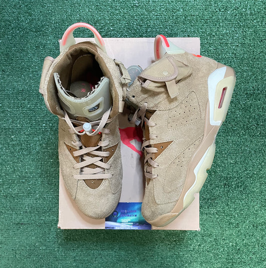 Air Jordan 6 Travis Scott British khaki size 10.5men/12women