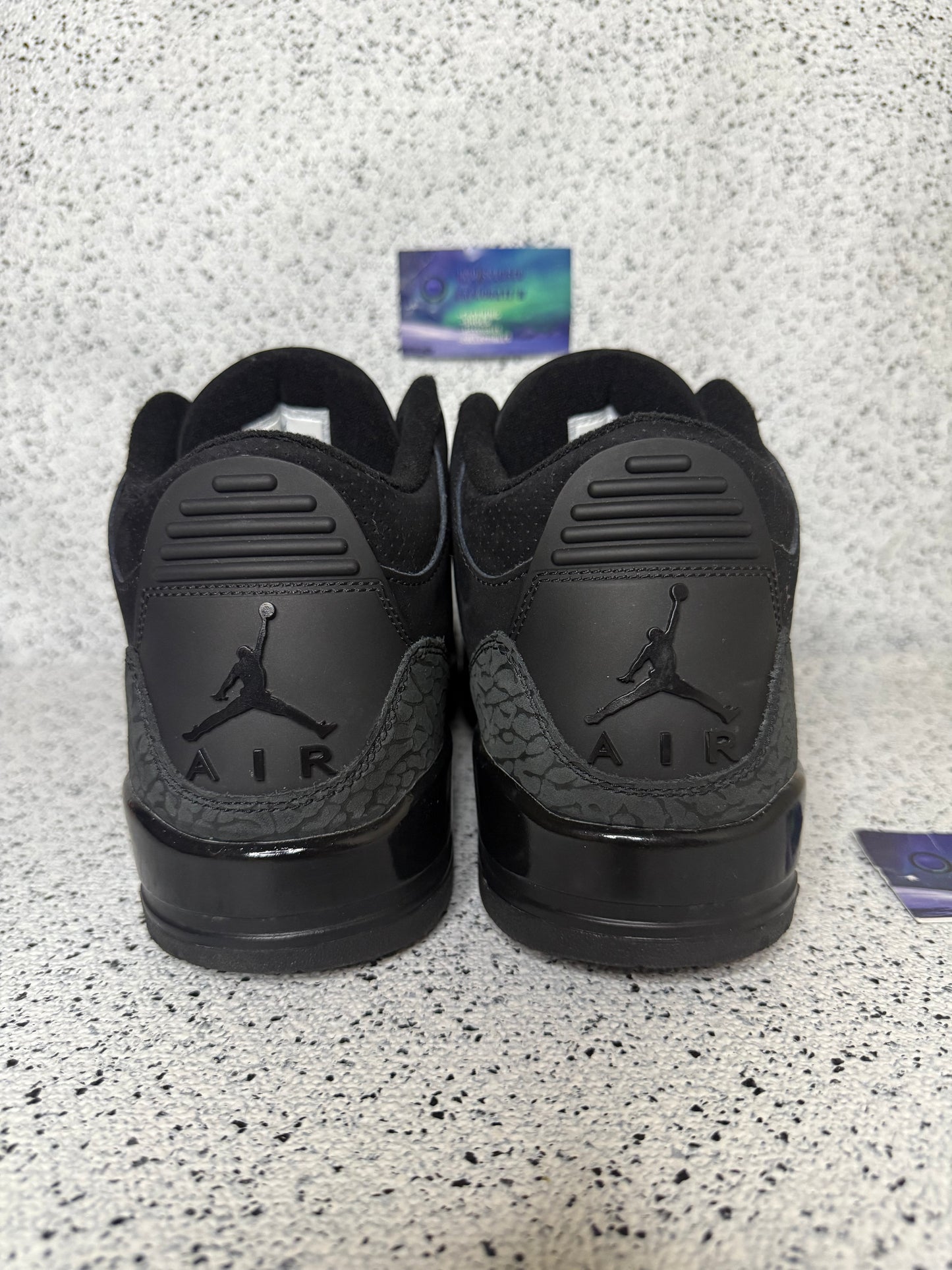 Jordan 3 Black Cat 10.5 Men/12 Women “Preowned”