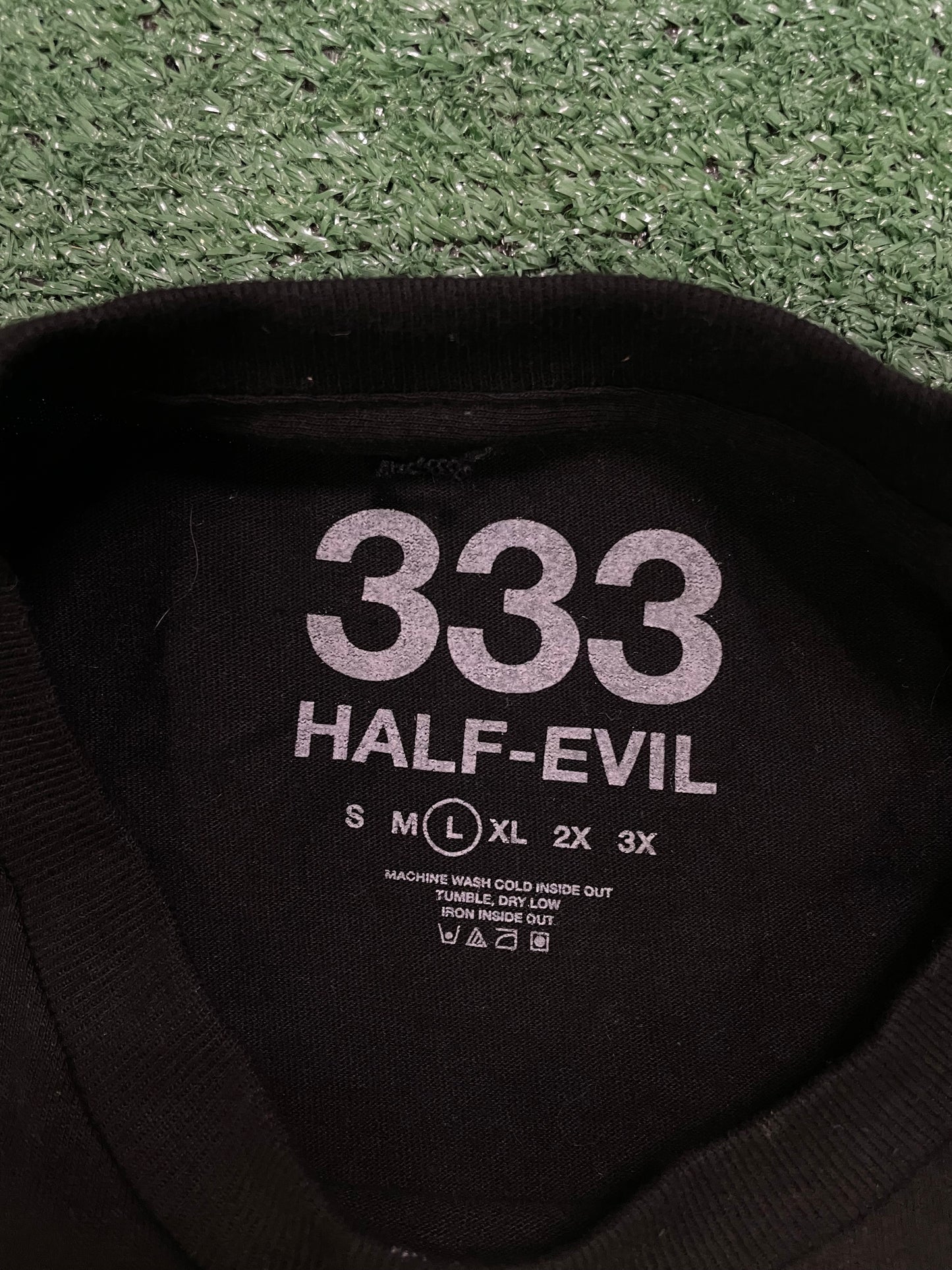 Half-Evil 333 Bubble letters tee